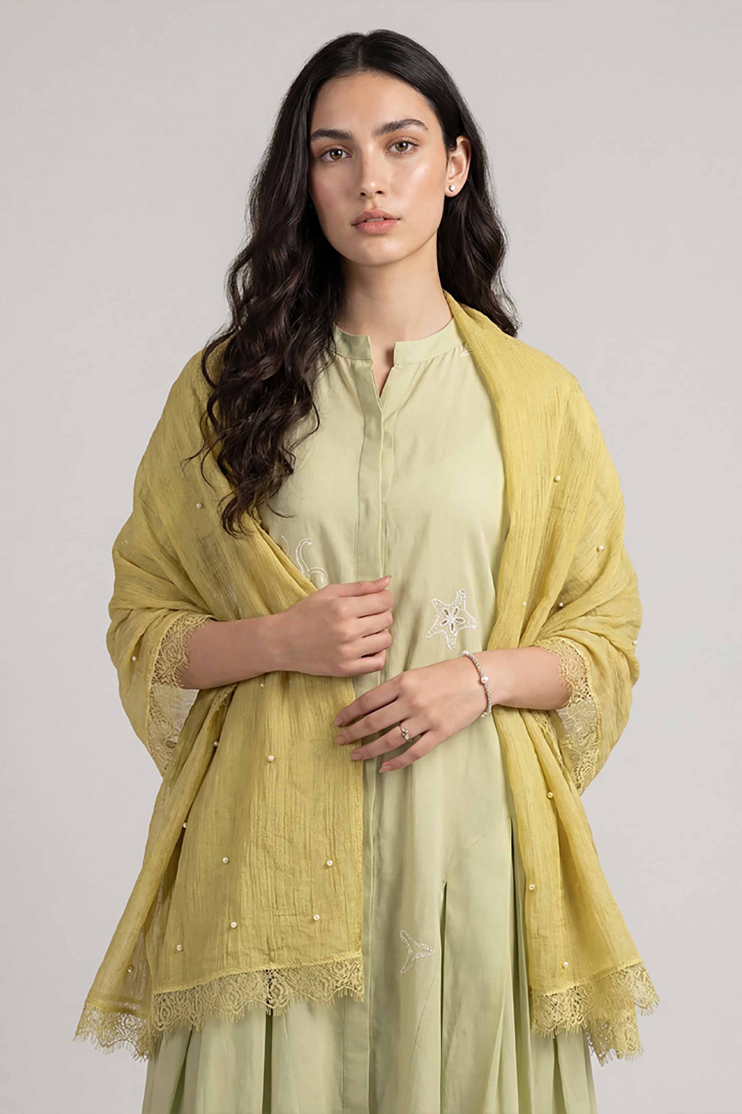 Yellow Women Scarf-447912102