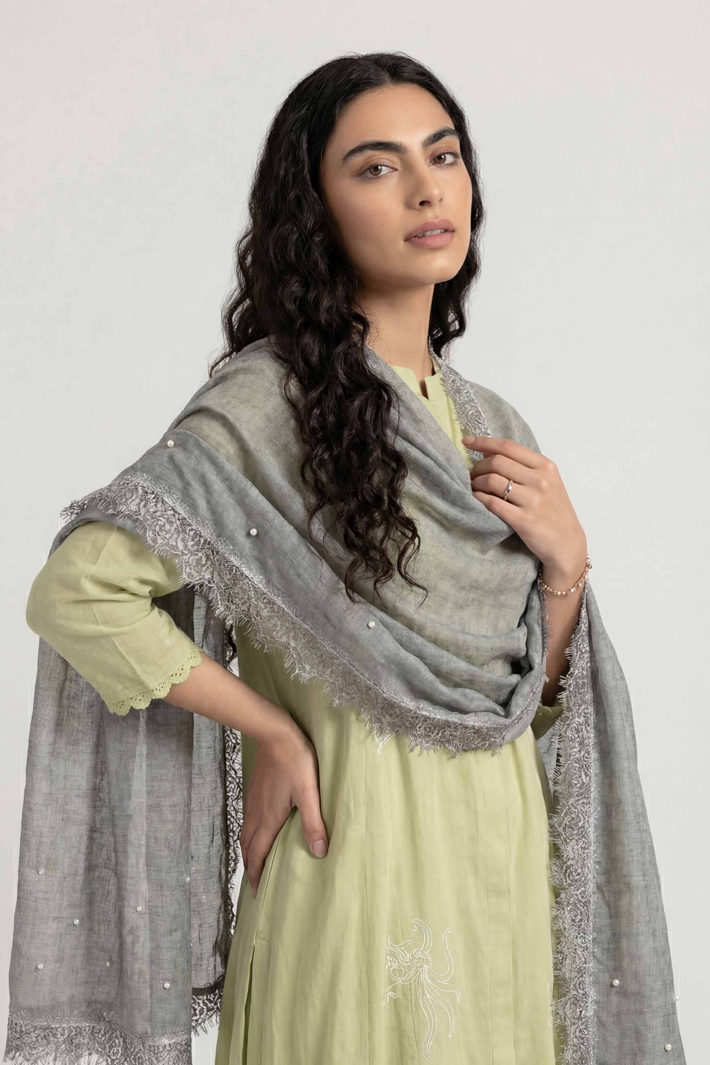 Grey Women Scarf-447912111