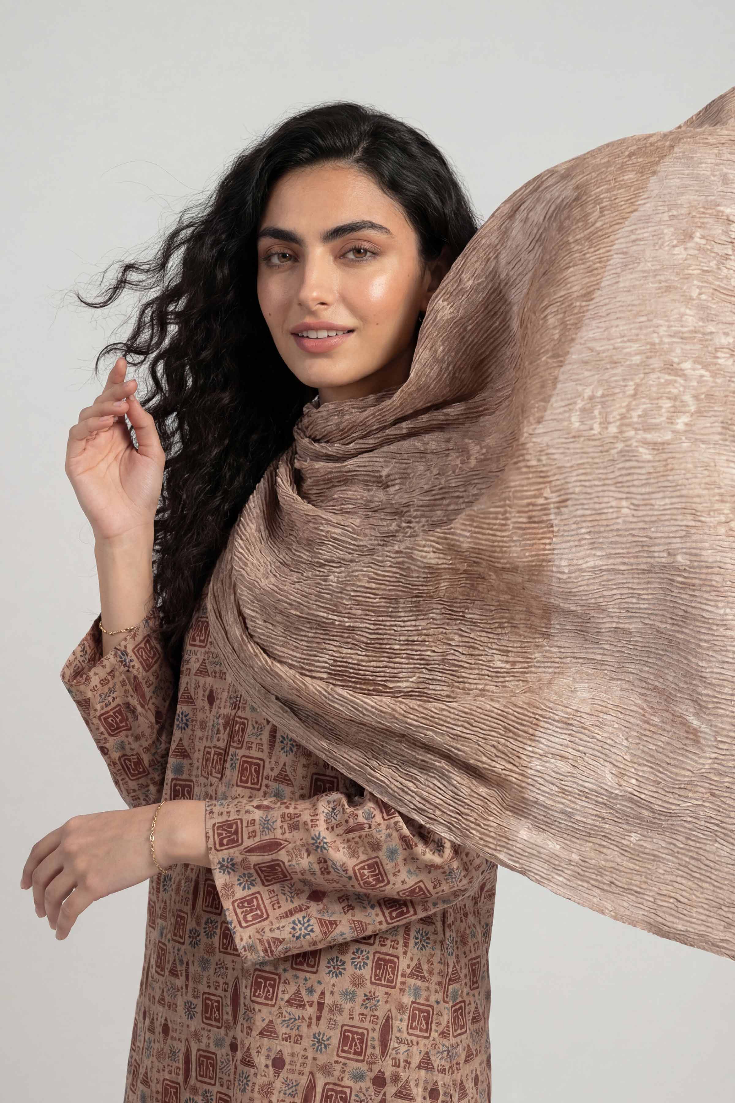 Khaki Women Scarf-447922130