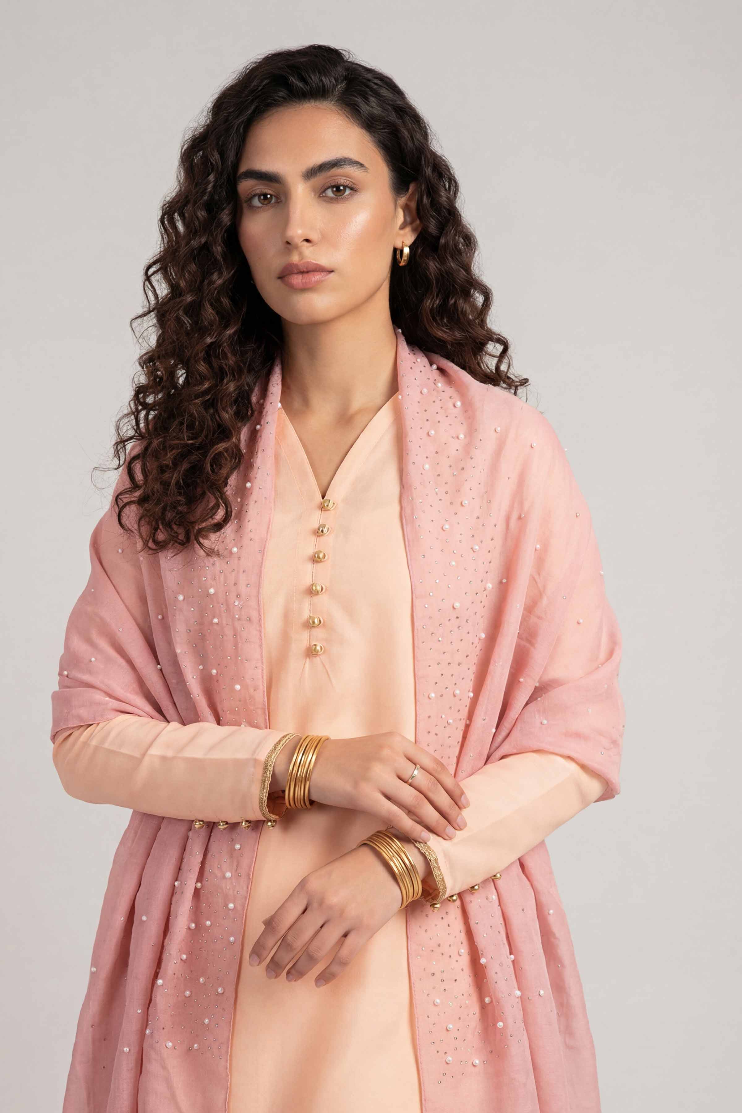 Pink Women Scarf-447932105