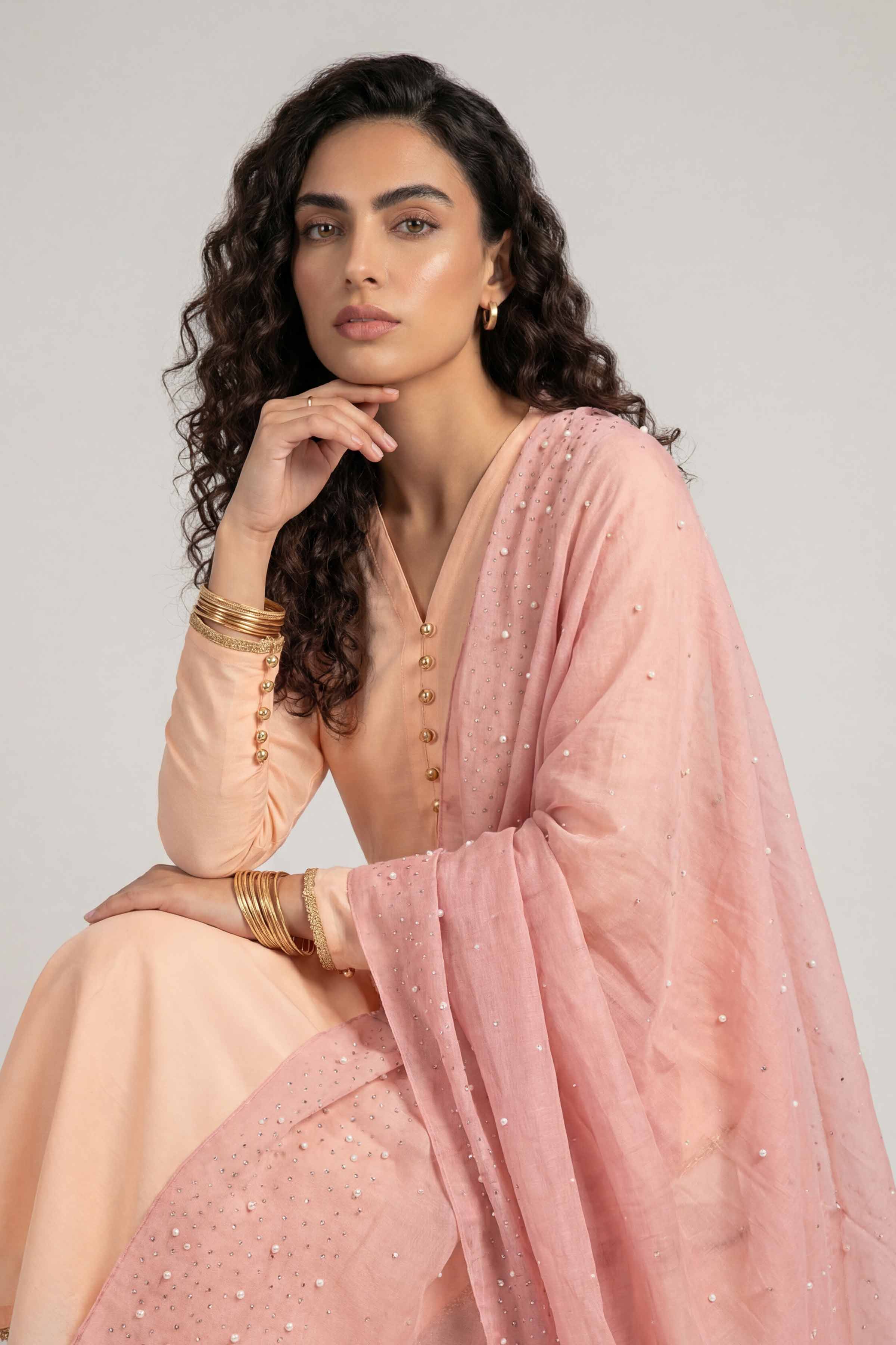 Pink Women Scarf-447932105