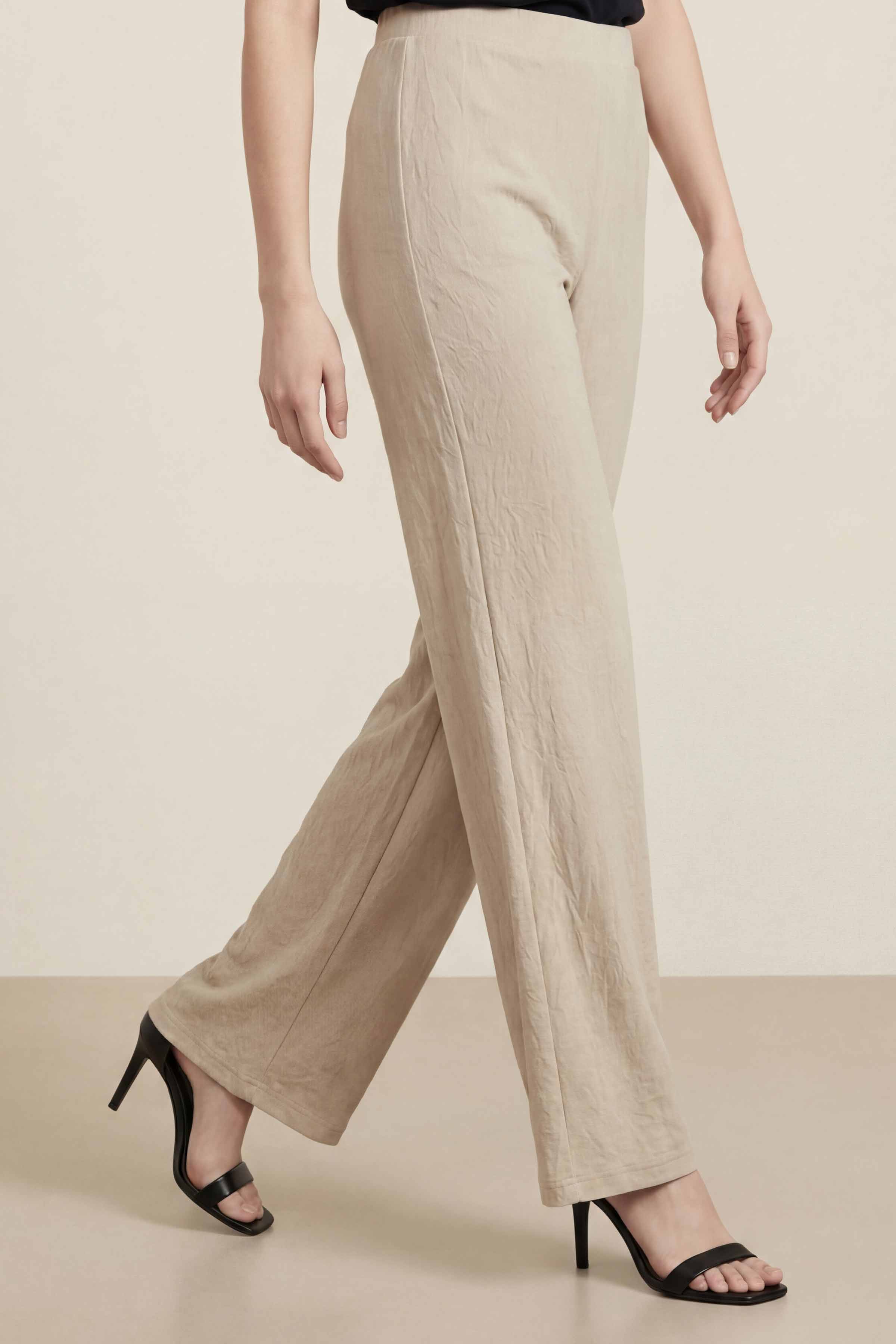 Light Beige Women Pants-447950116