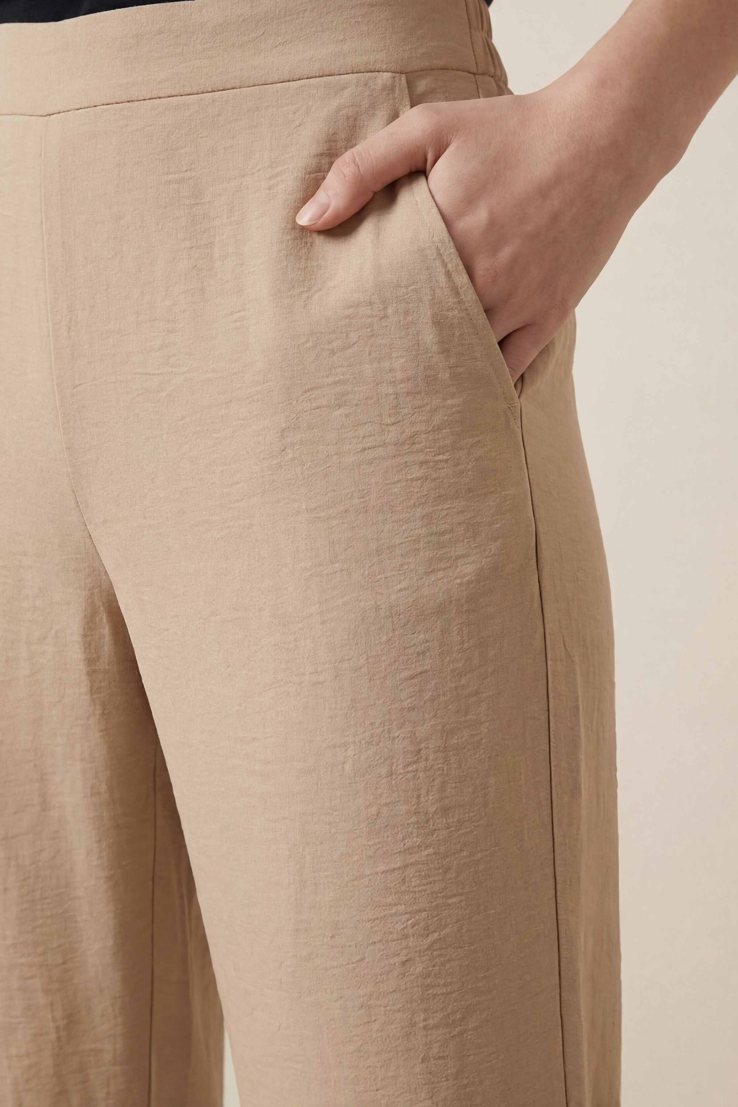 Beige Women Pants-447950118