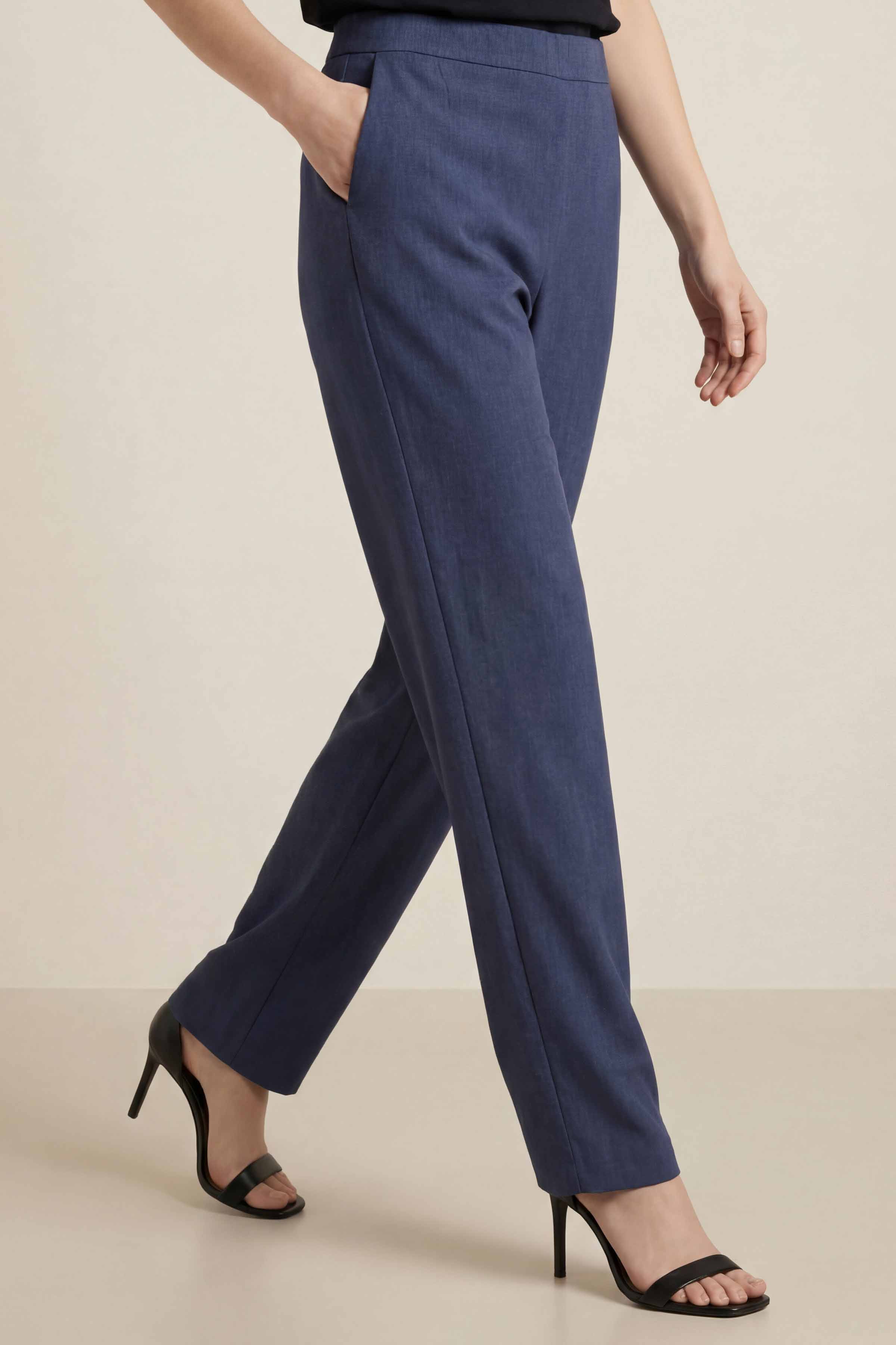 Navy Women Pants-447960121