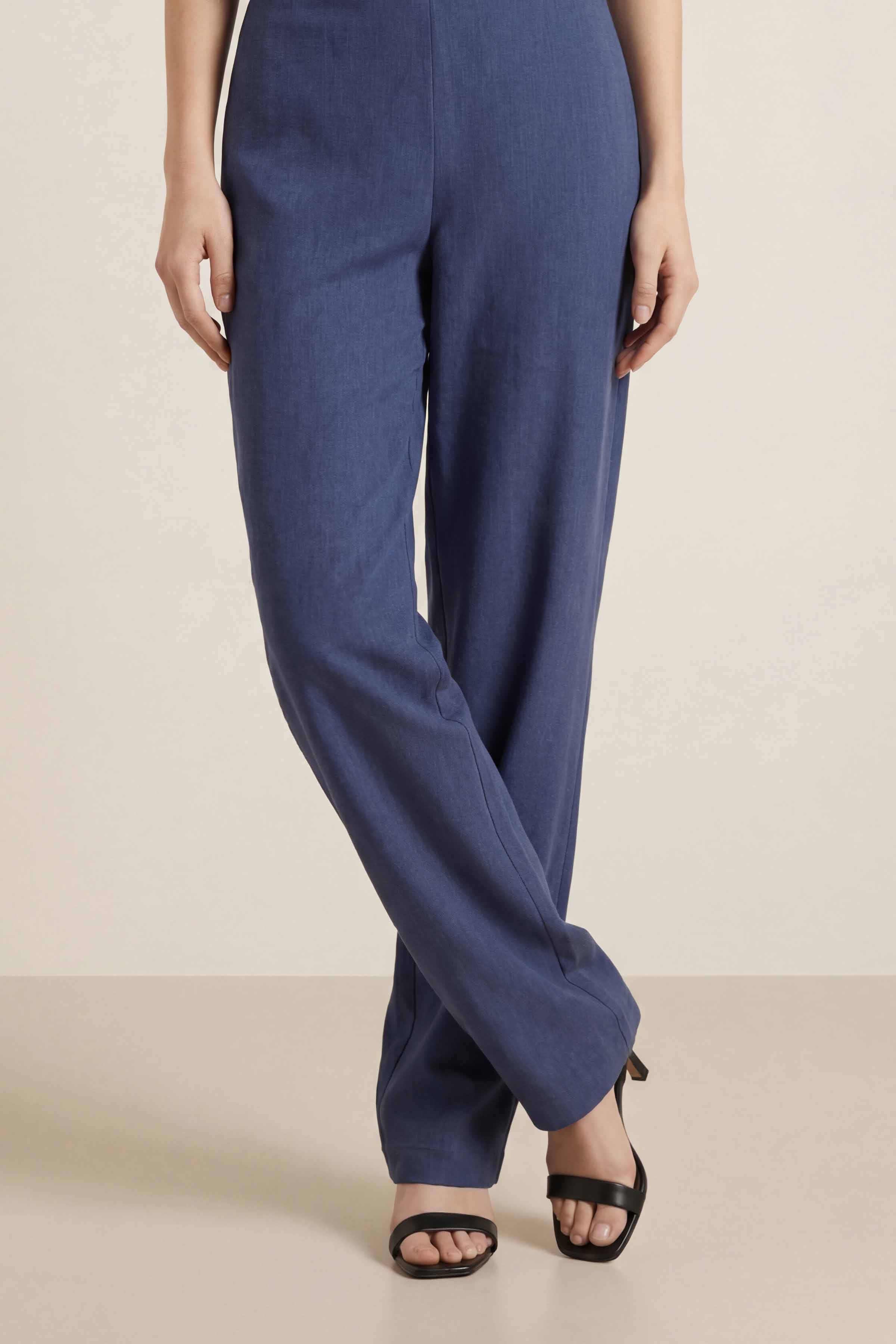 Navy Women Pants-447960121