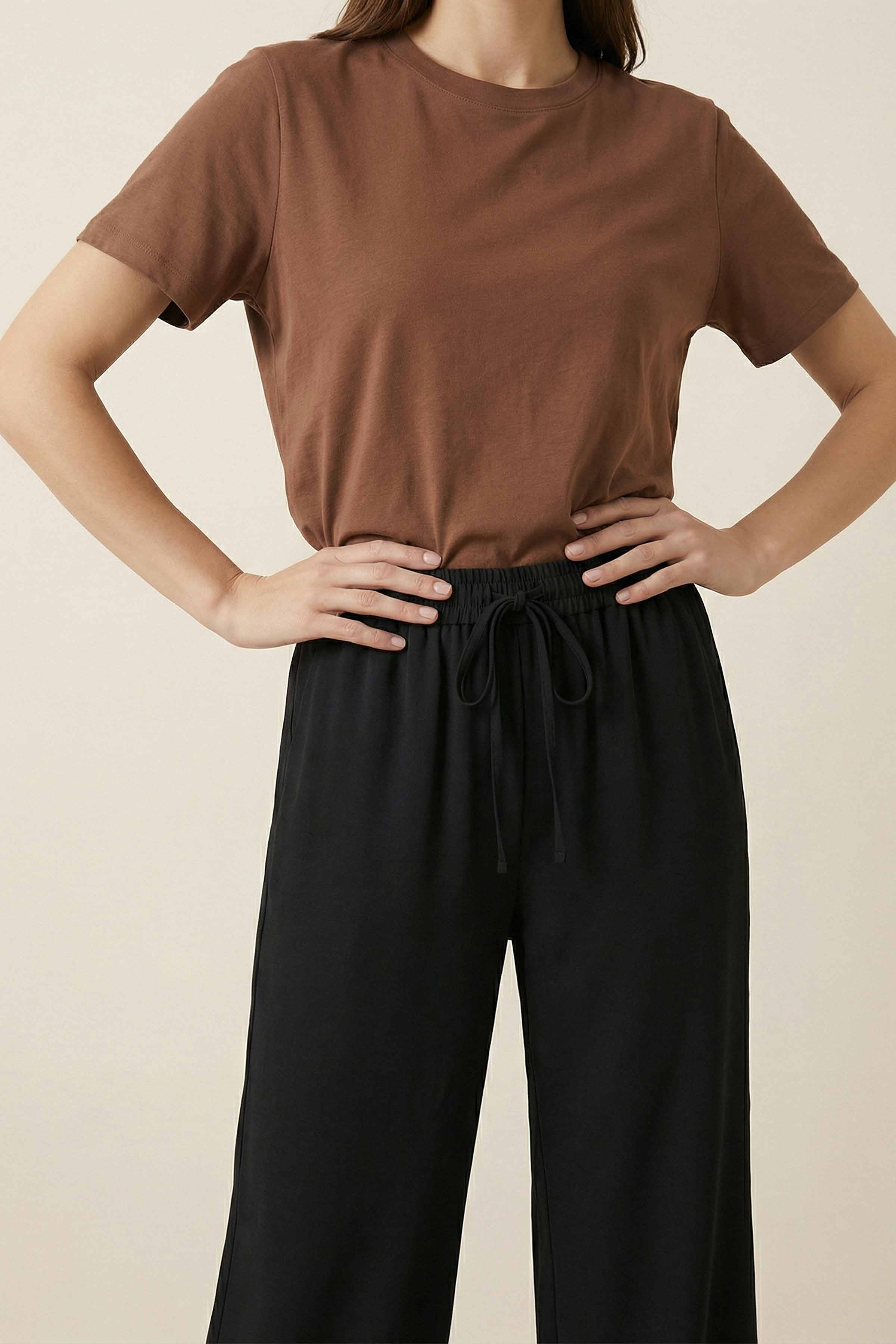 Black Women Pants-447980103