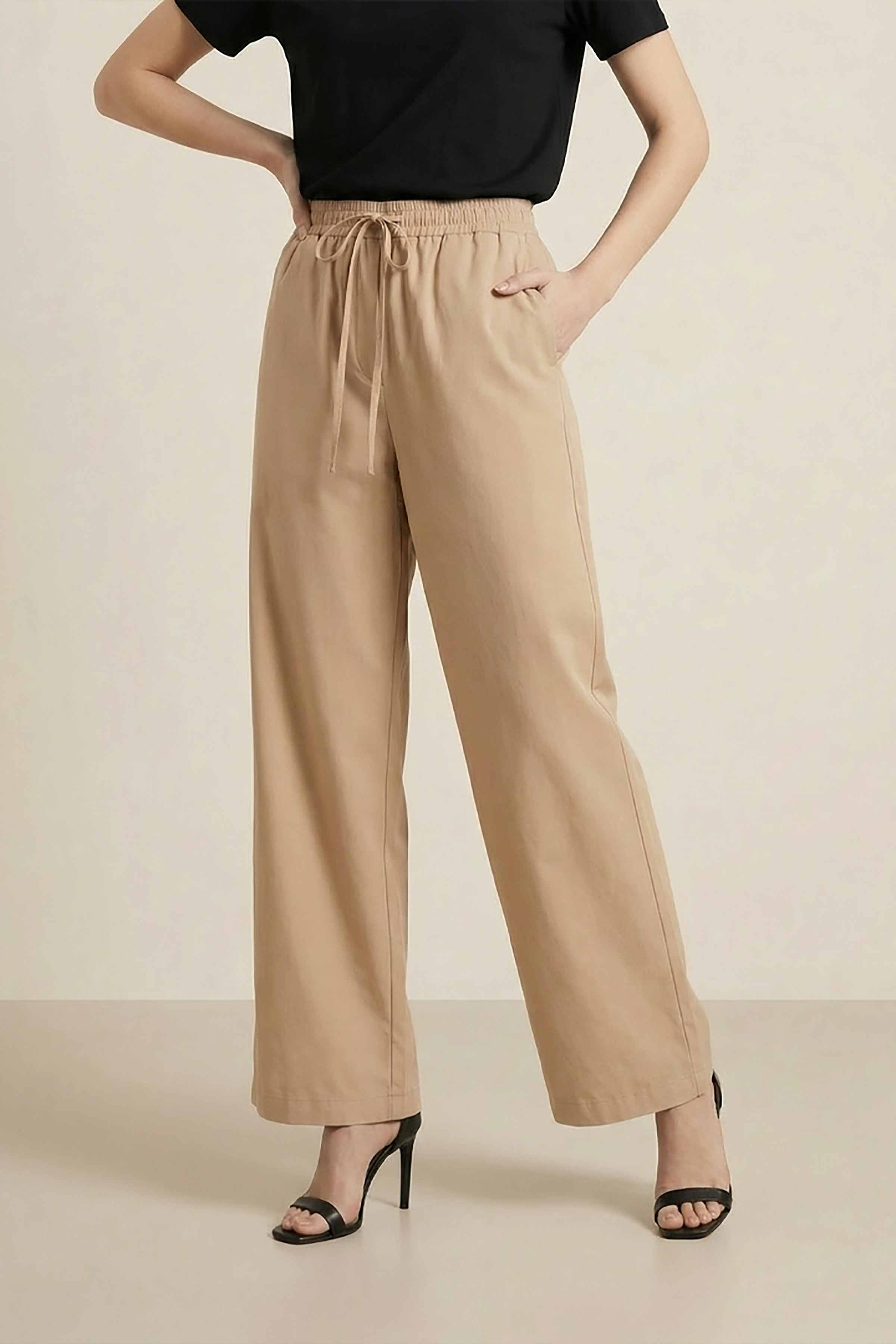 Camel Women Pants-447980129