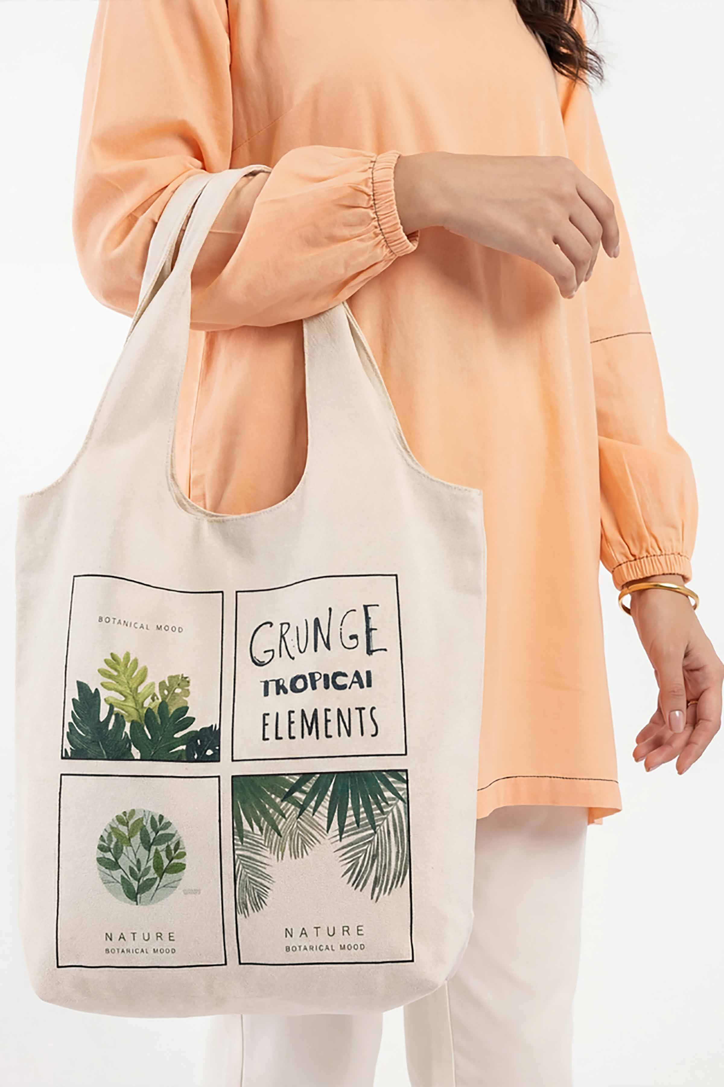 Off White Fabric Bag-448252107