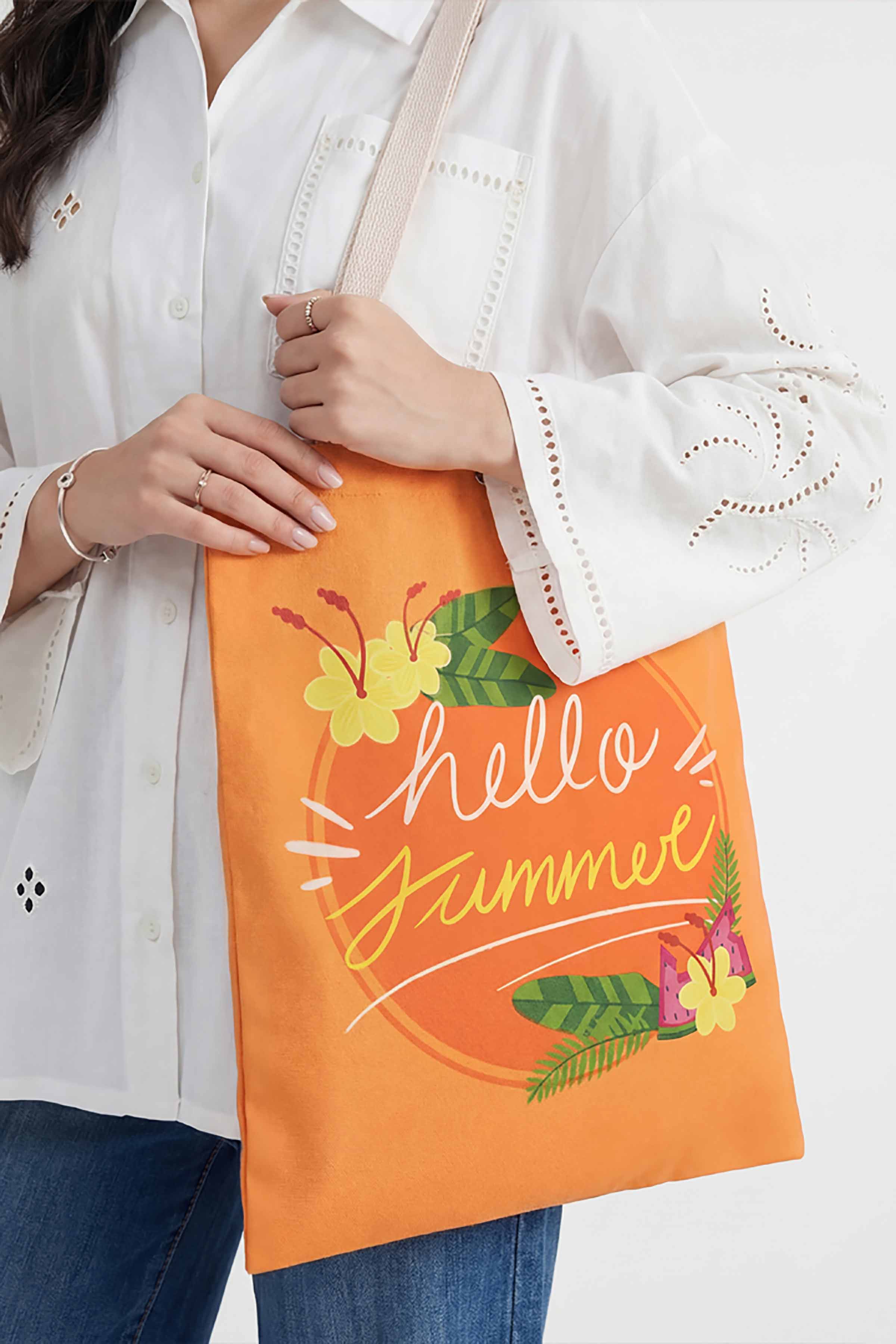 Orange Fabric Bag-448292106