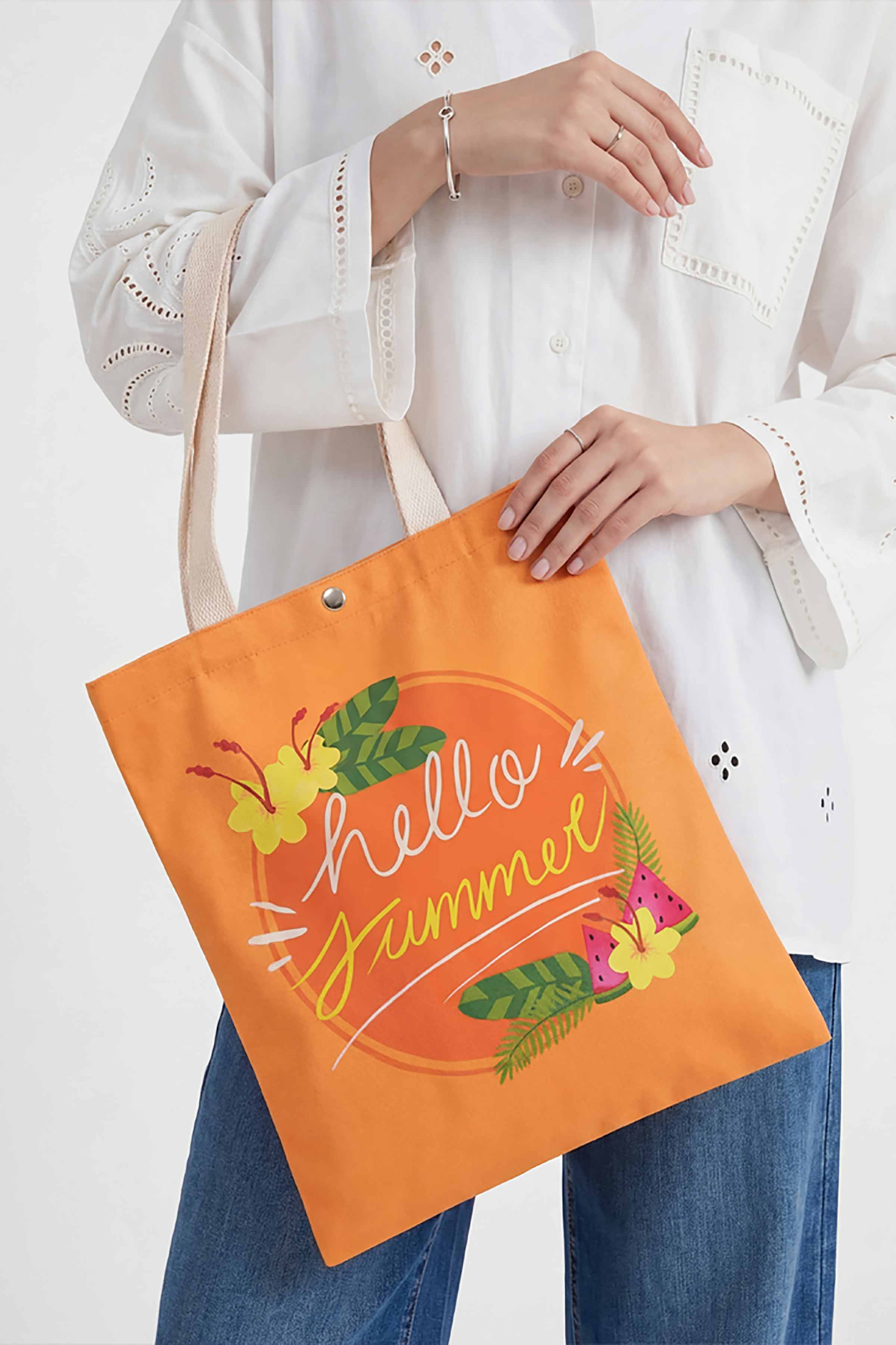 Orange Fabric Bag-448292106