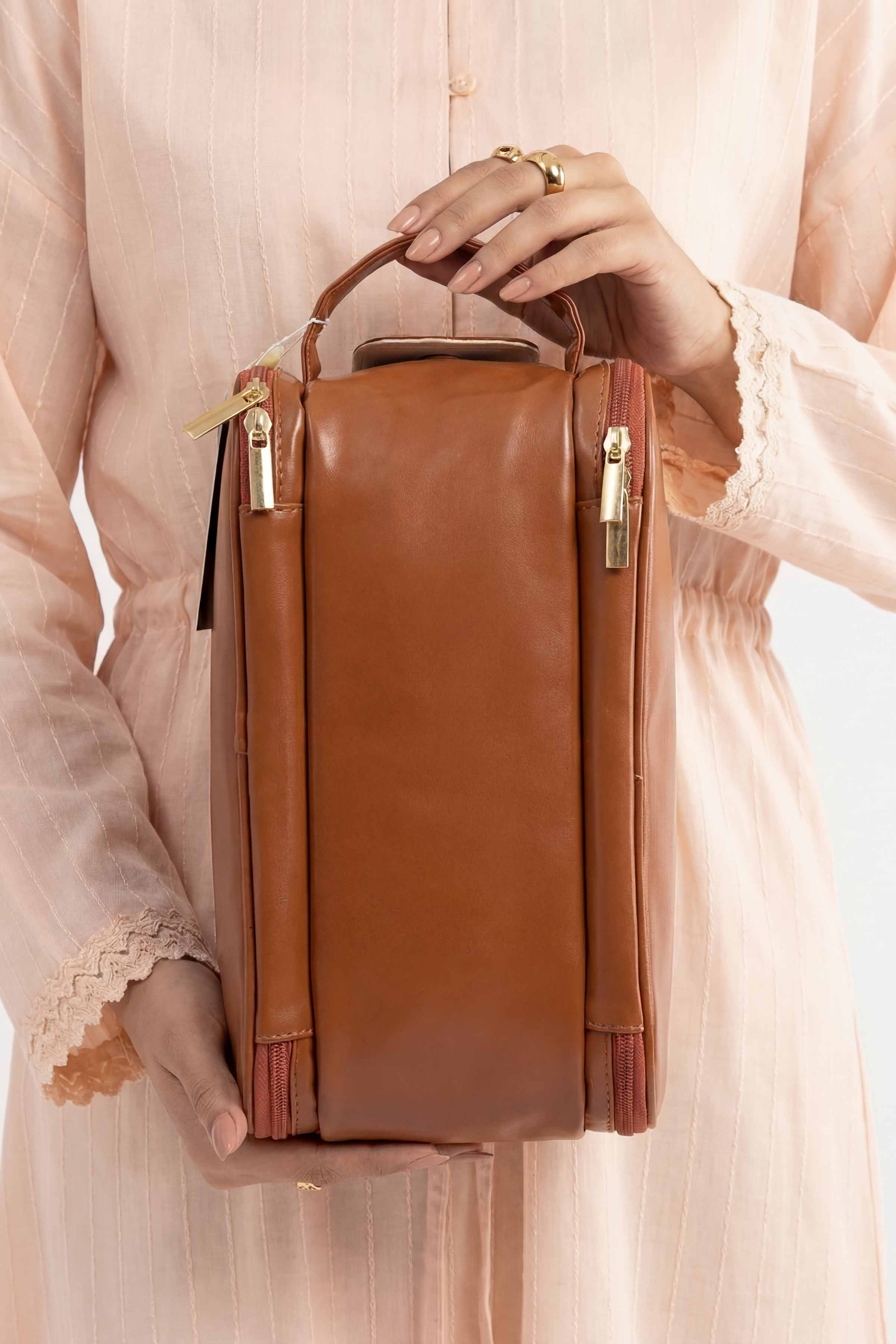 Brown Vanity Bag-448352113