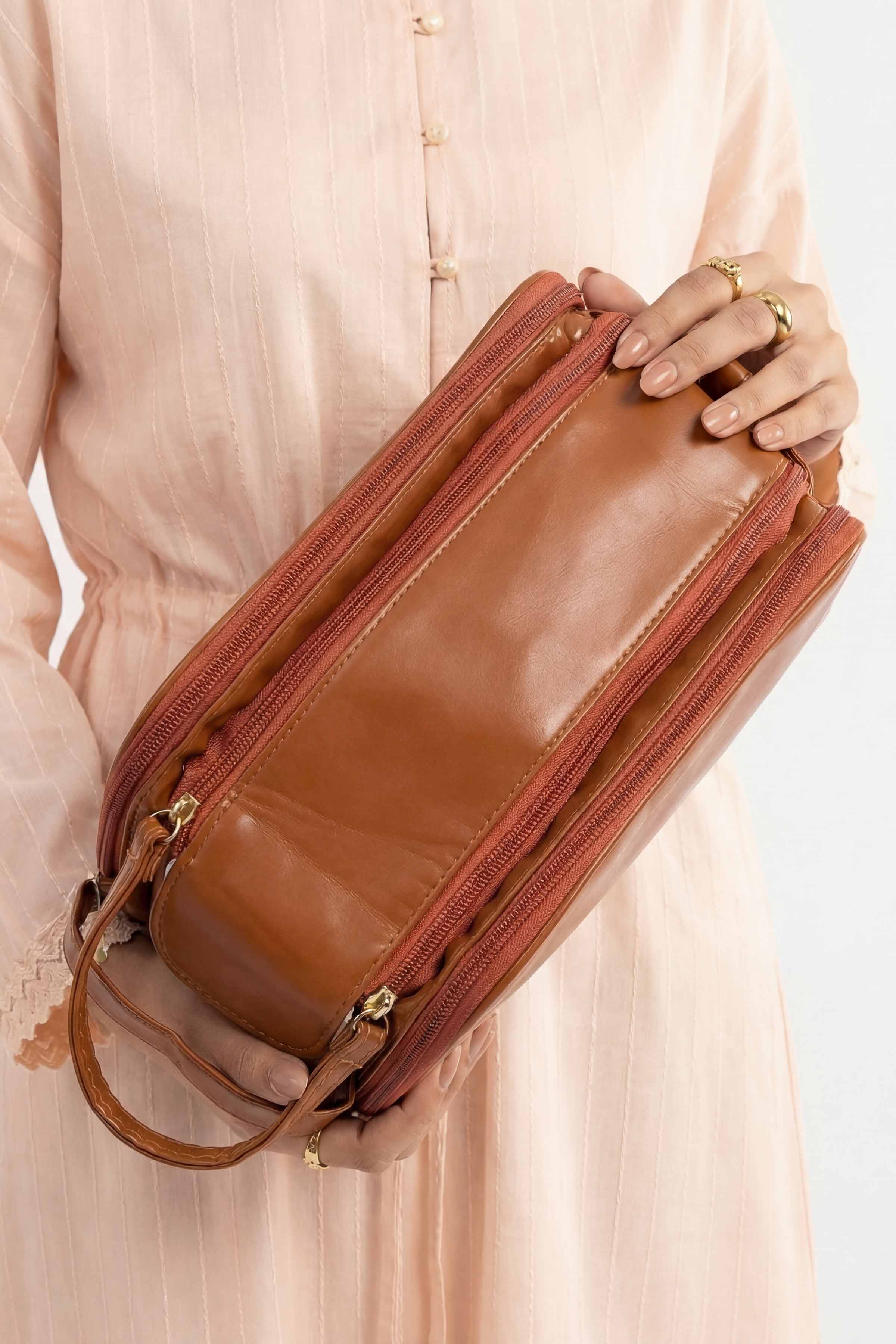 Brown Vanity Bag-448352113