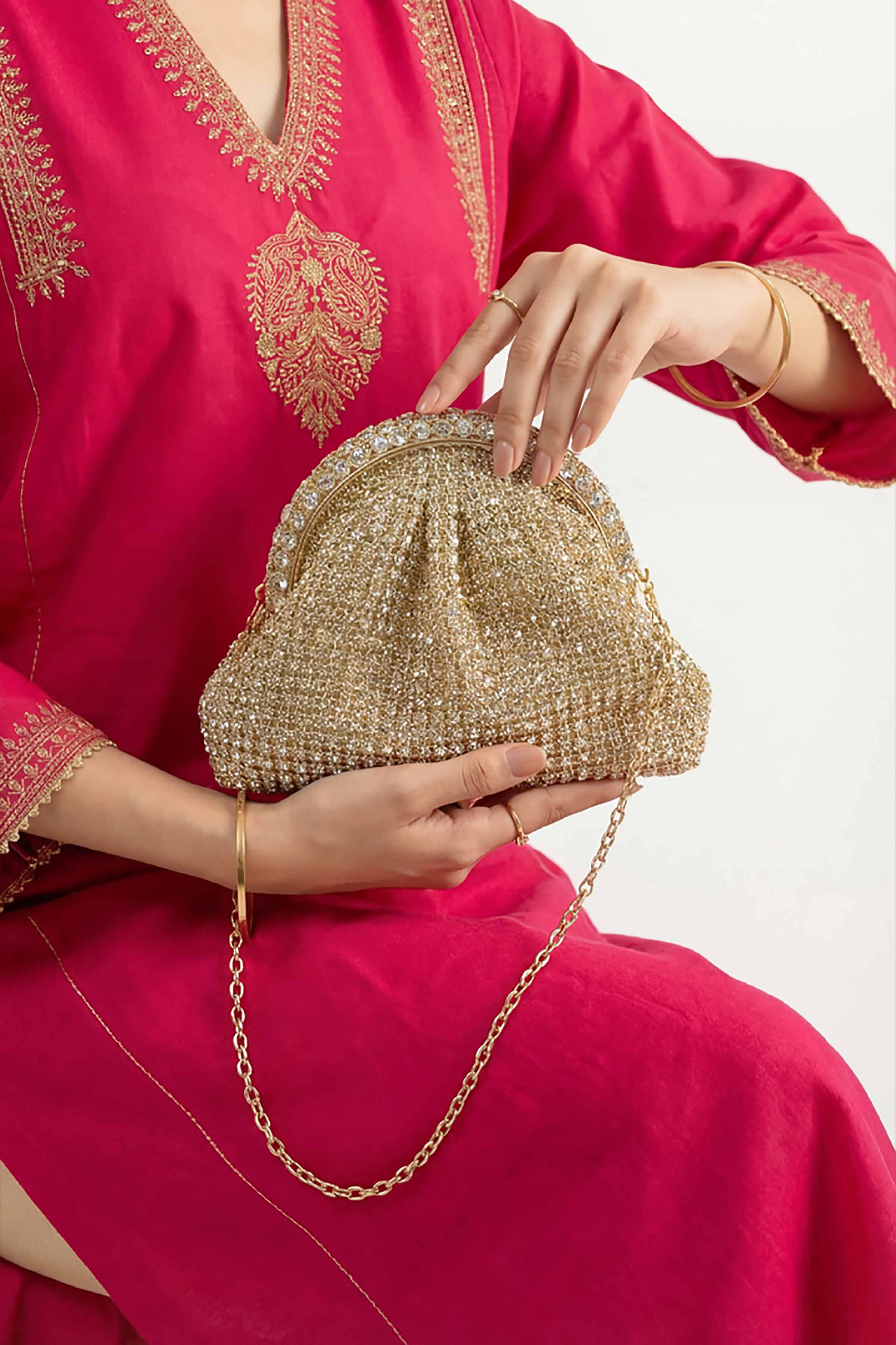 Light Gold Clutch-448602119