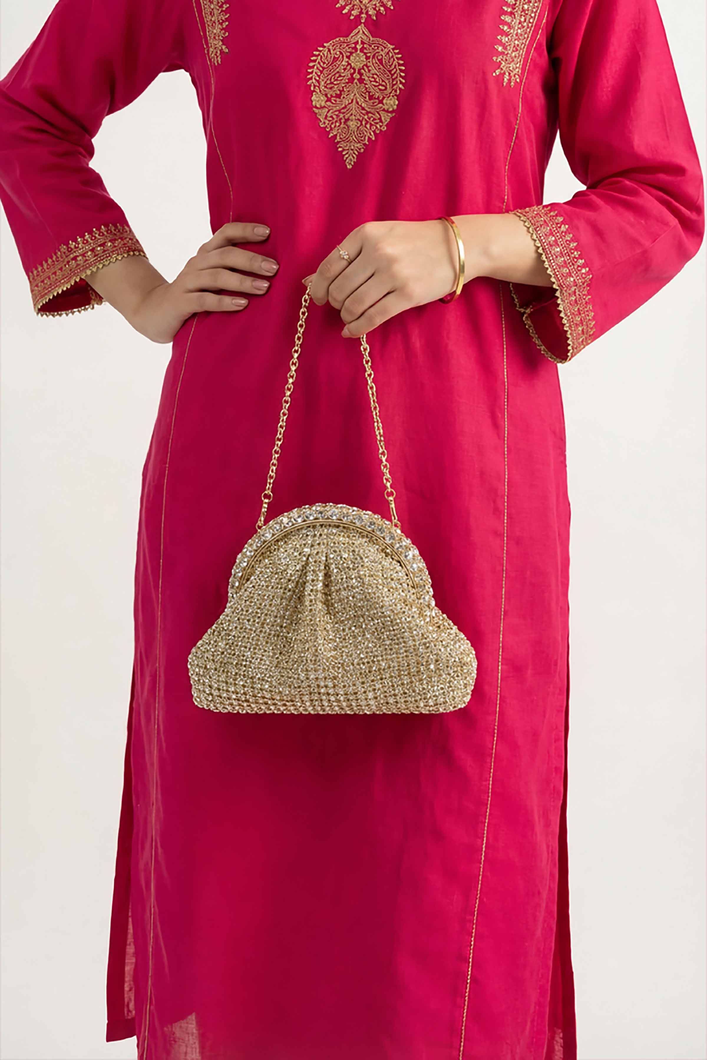 Light Gold Clutch-448602119