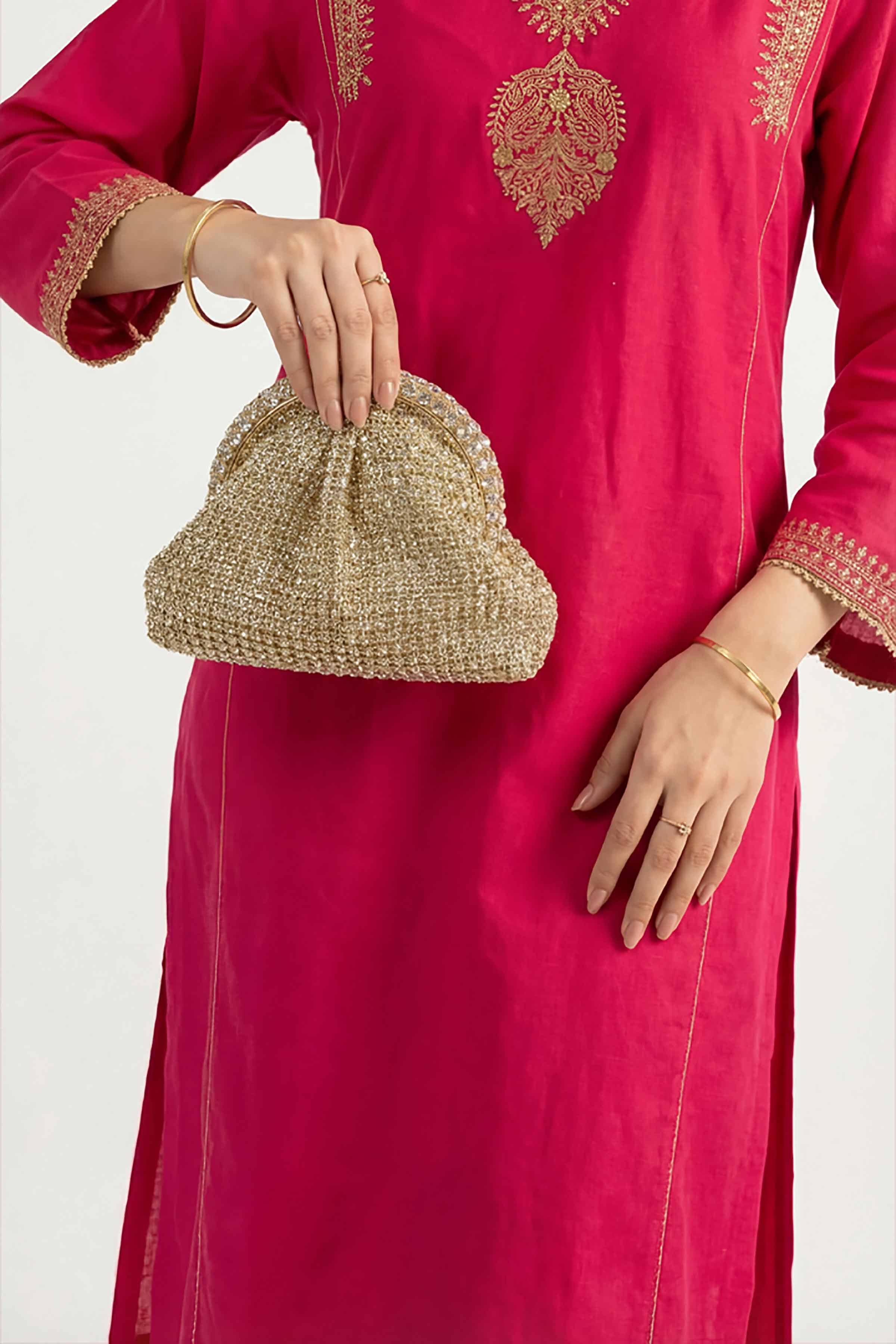 Light Gold Clutch-448602119