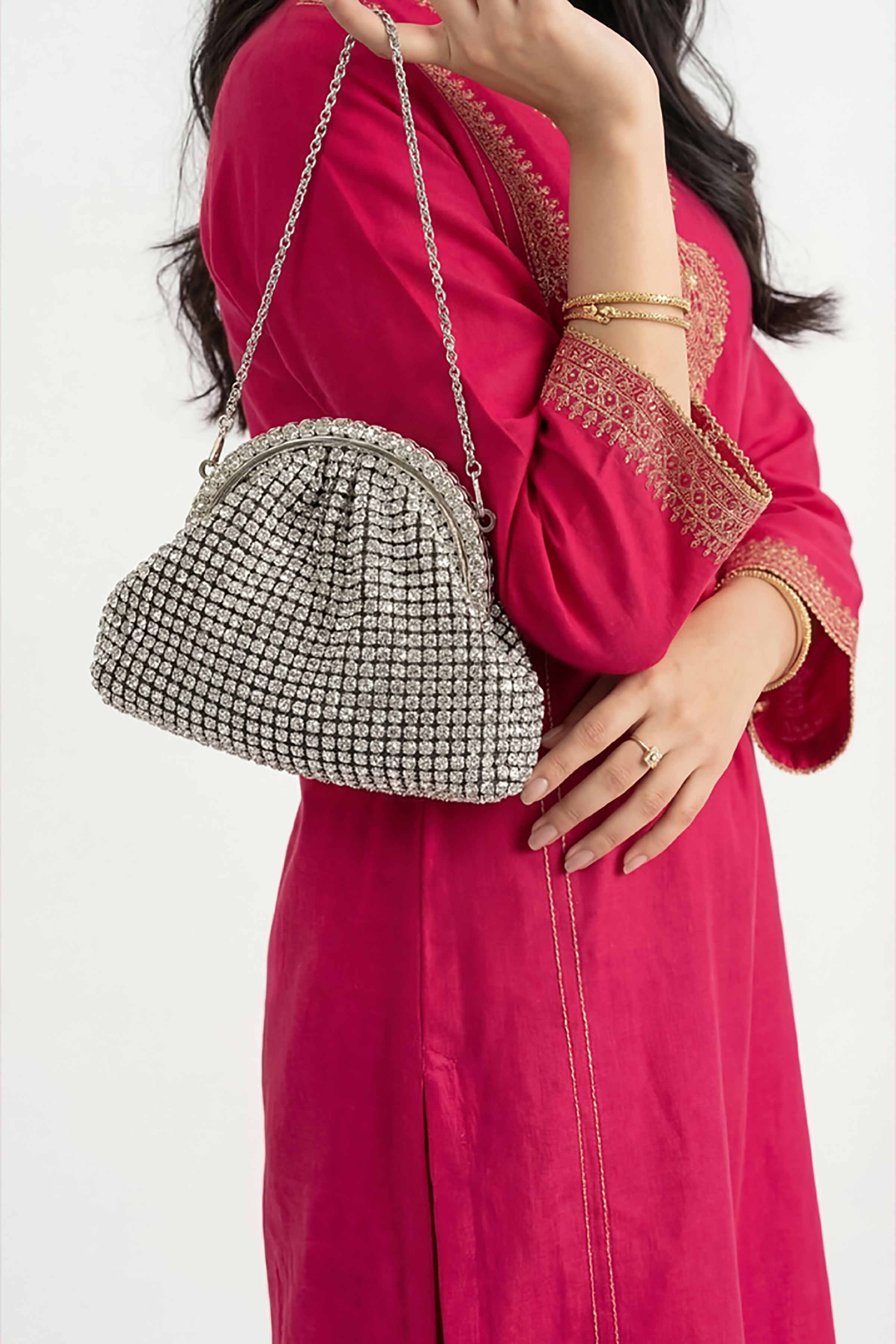 Silver Clutch-448602120