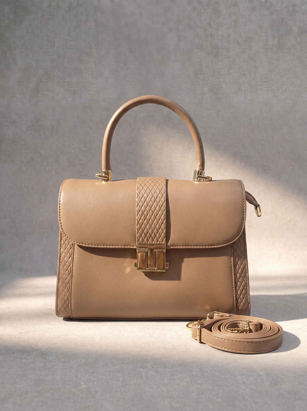 Khaki Shoulder Bag-449142130 - for Women - Bag Collection | Nishat | Shop Online
