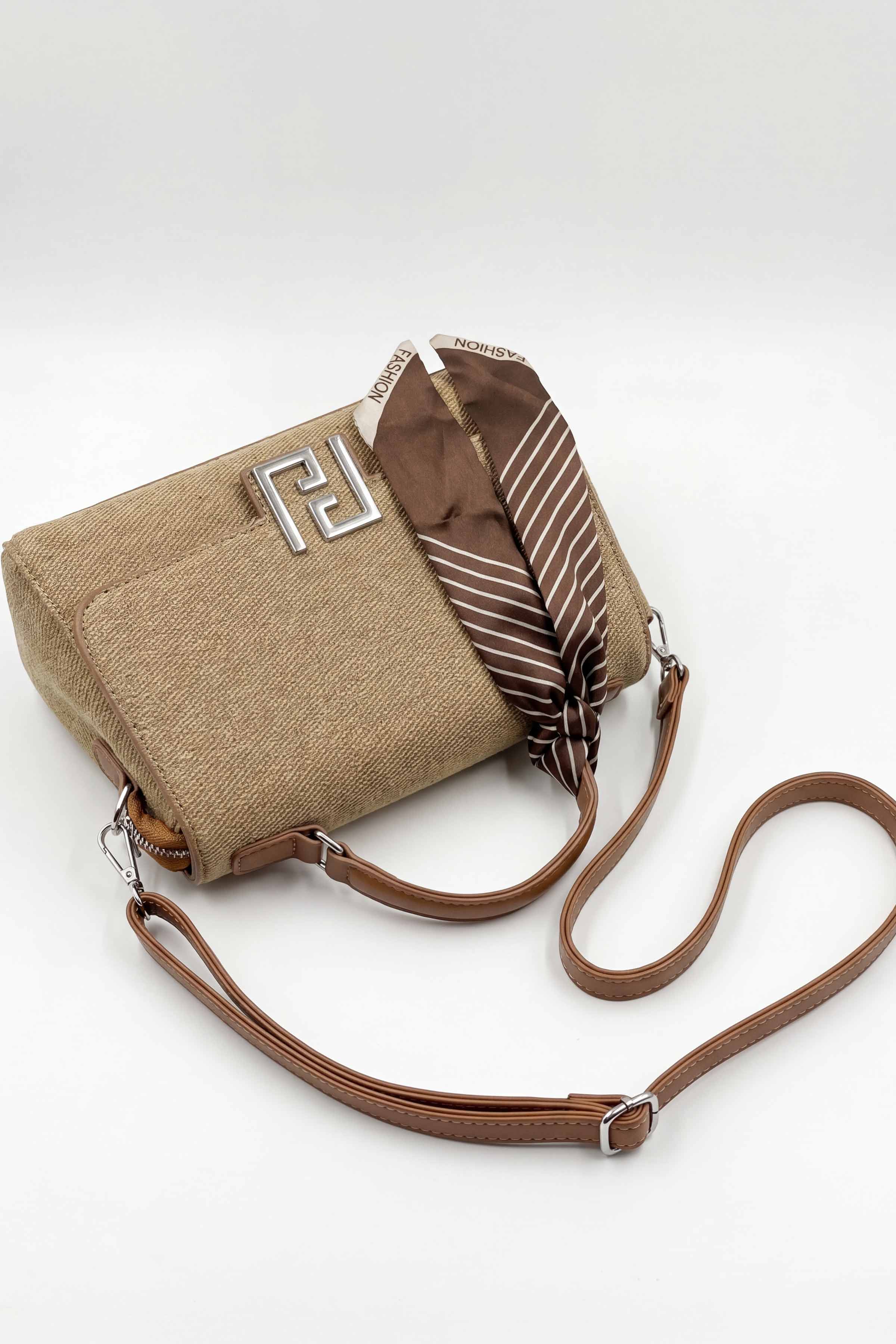 Dark Khaki Hand Bag-449172129