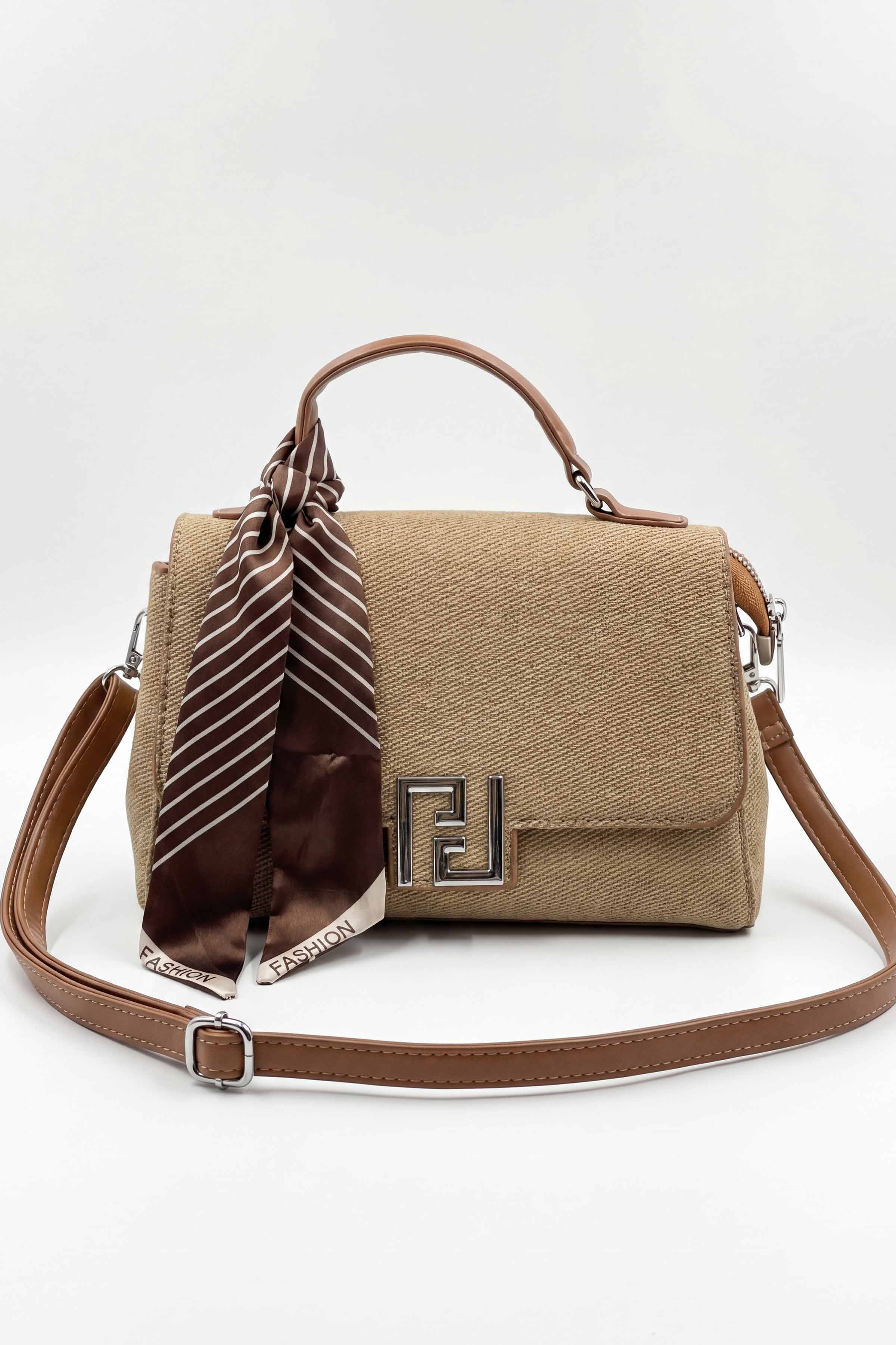 Dark Khaki Hand Bag-449172129