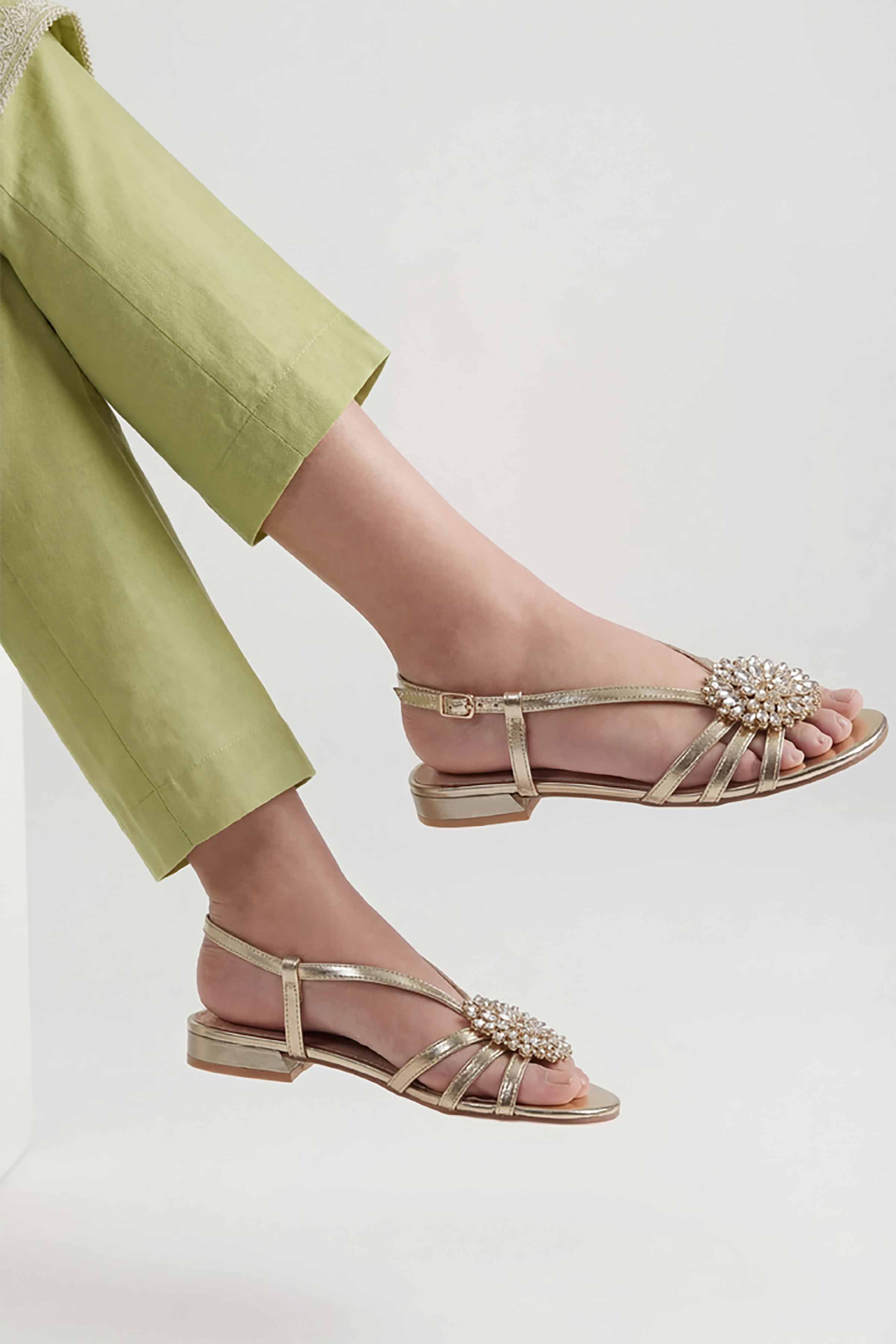 Gold Sandals-449312919