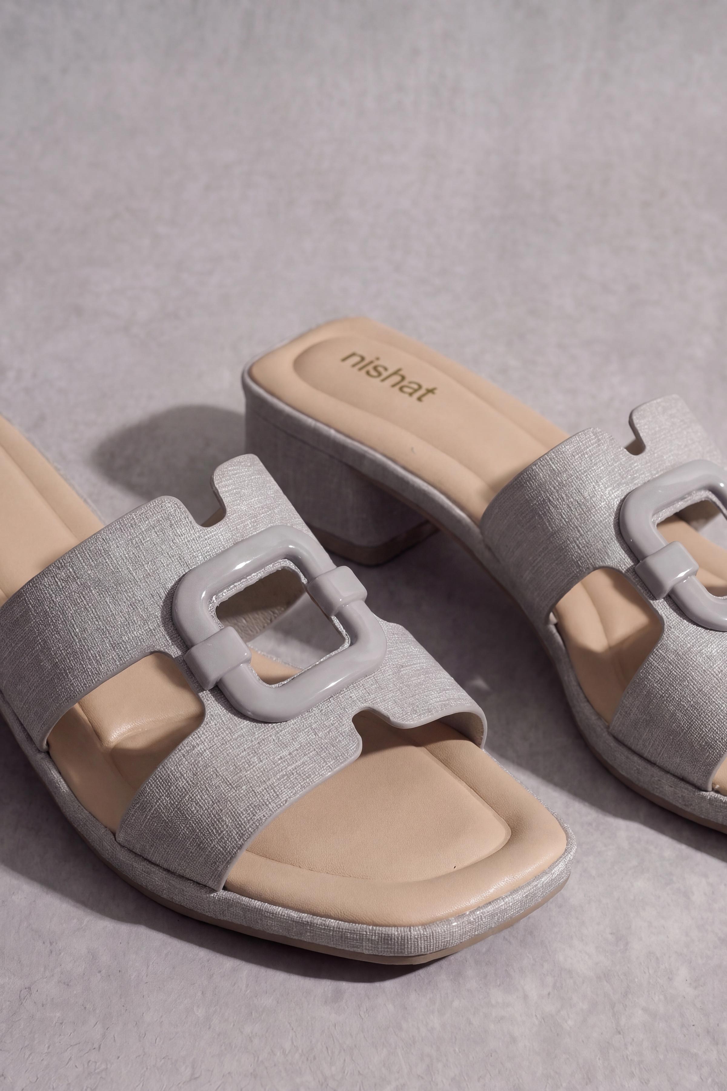 Grey Chappal-449472911 - for Women - Shoes Collection | Nishat | Shop Online