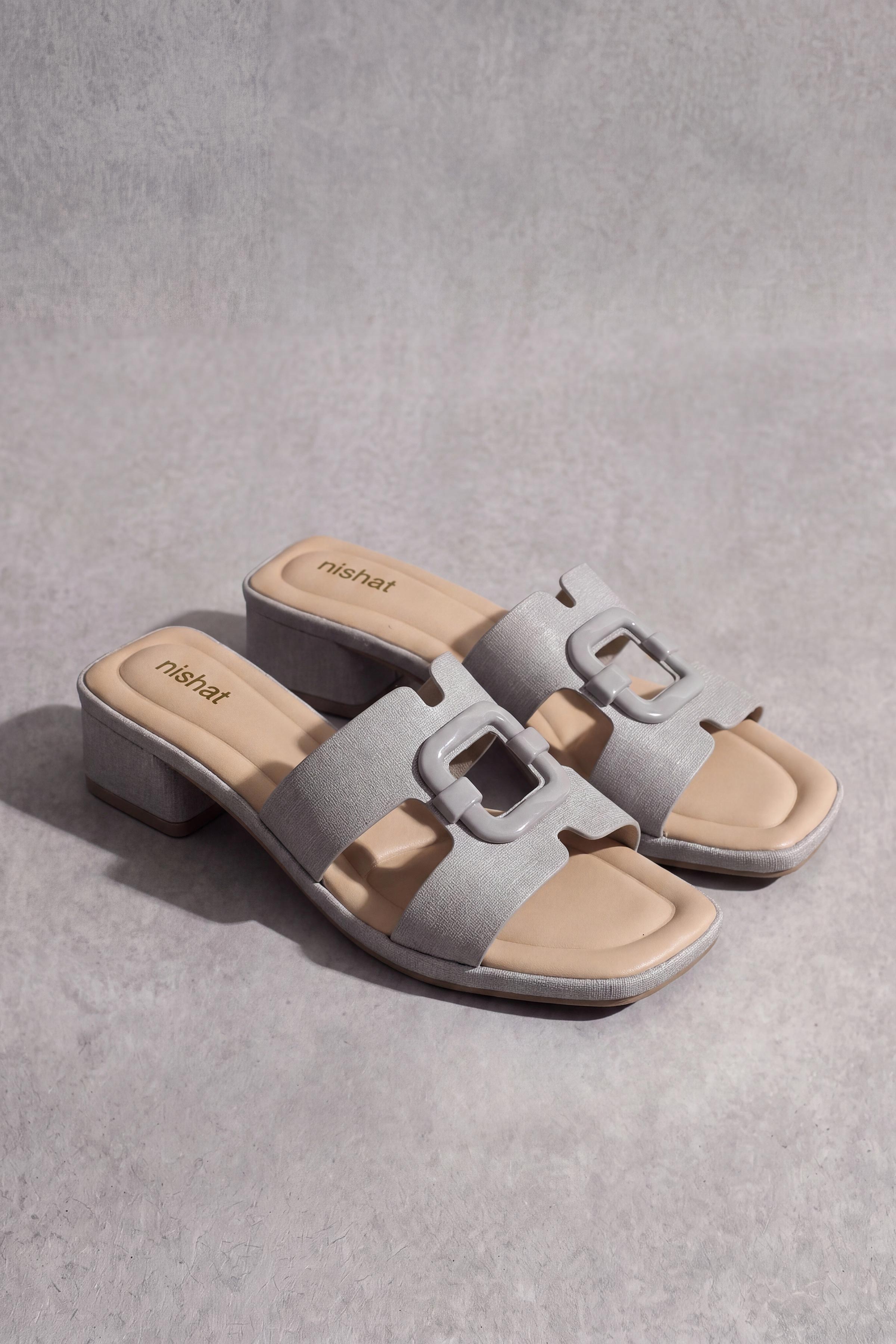 Grey Chappal-449472911 - for Women - Shoes Collection | Nishat | Shop Online