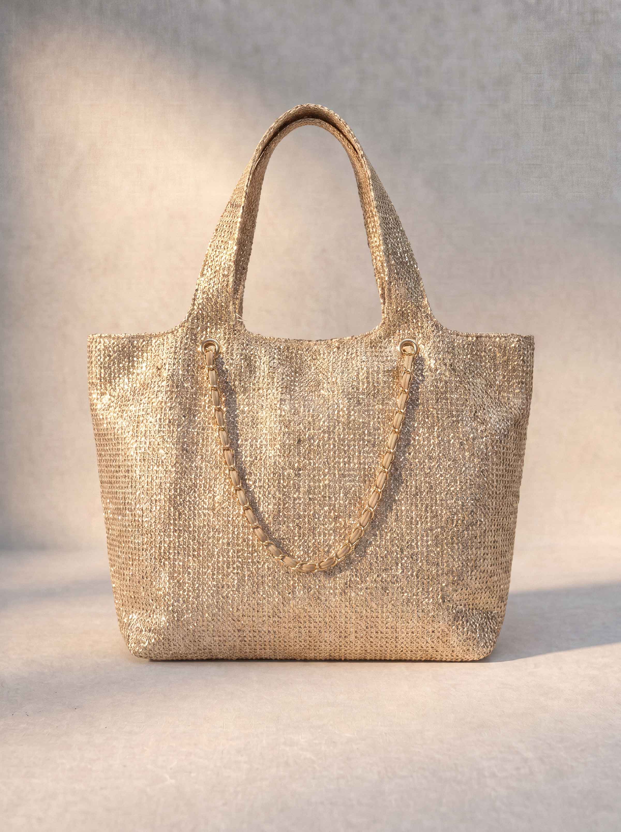 Gold Tote Bag-1716782119 - for Women - Bag Collection | Nishat | Shop Online