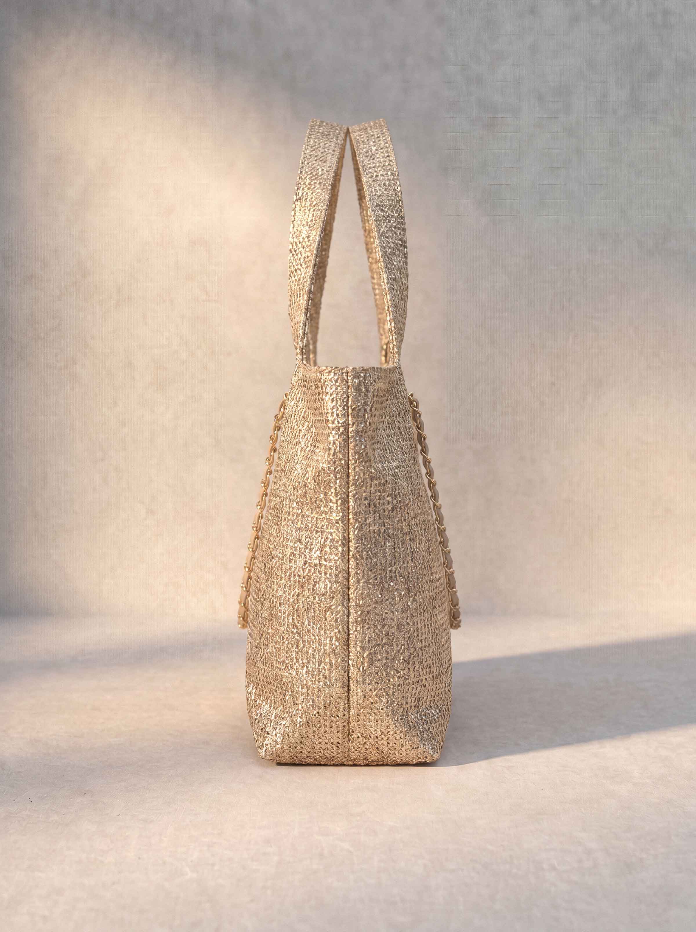 Gold Tote Bag-1716782119 - for Women - Bag Collection | Nishat | Shop Online