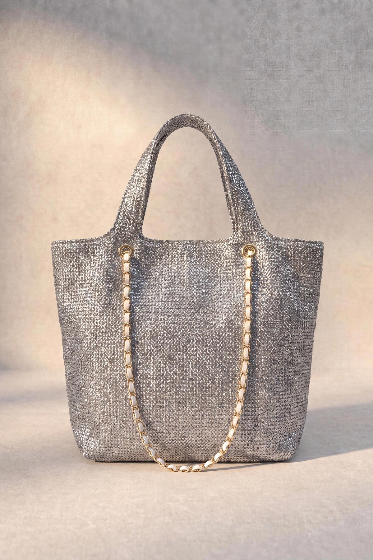 Silver Tote Bag-1716782120