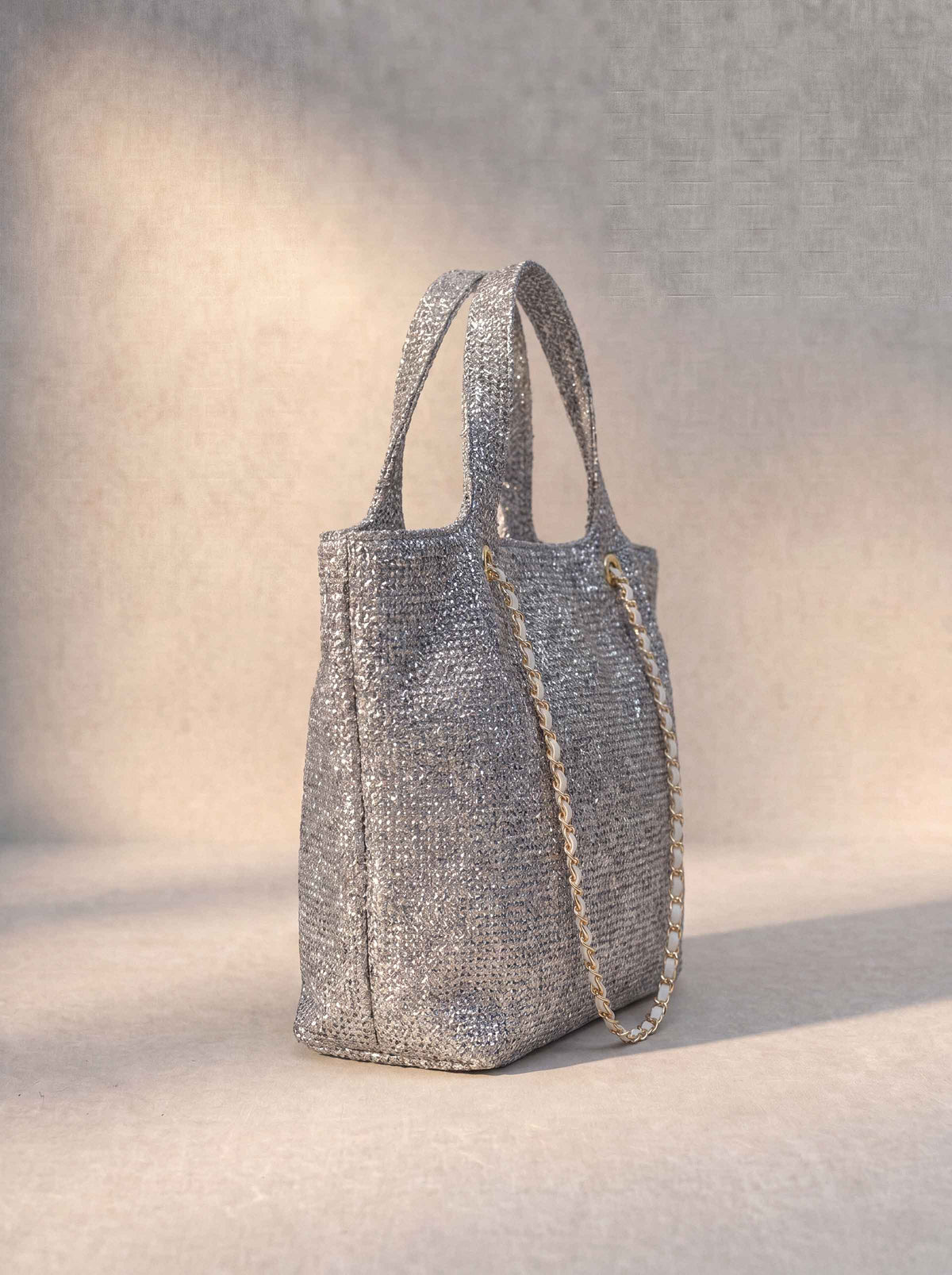 Silver Tote Bag-1716782120 - for Women - Bag Collection | Nishat | Shop Online
