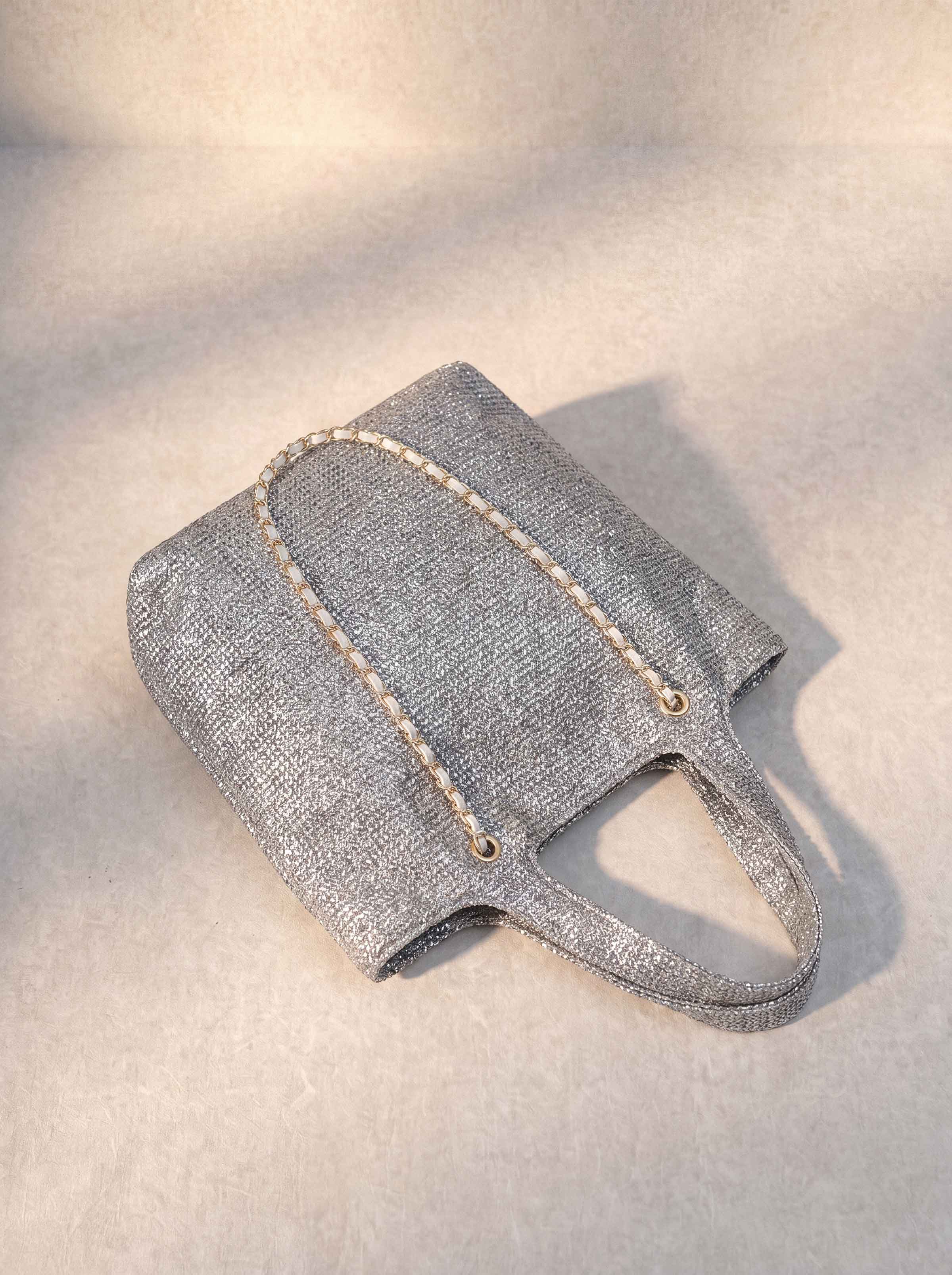 Silver Tote Bag-1716782120 - for Women - Bag Collection | Nishat | Shop Online