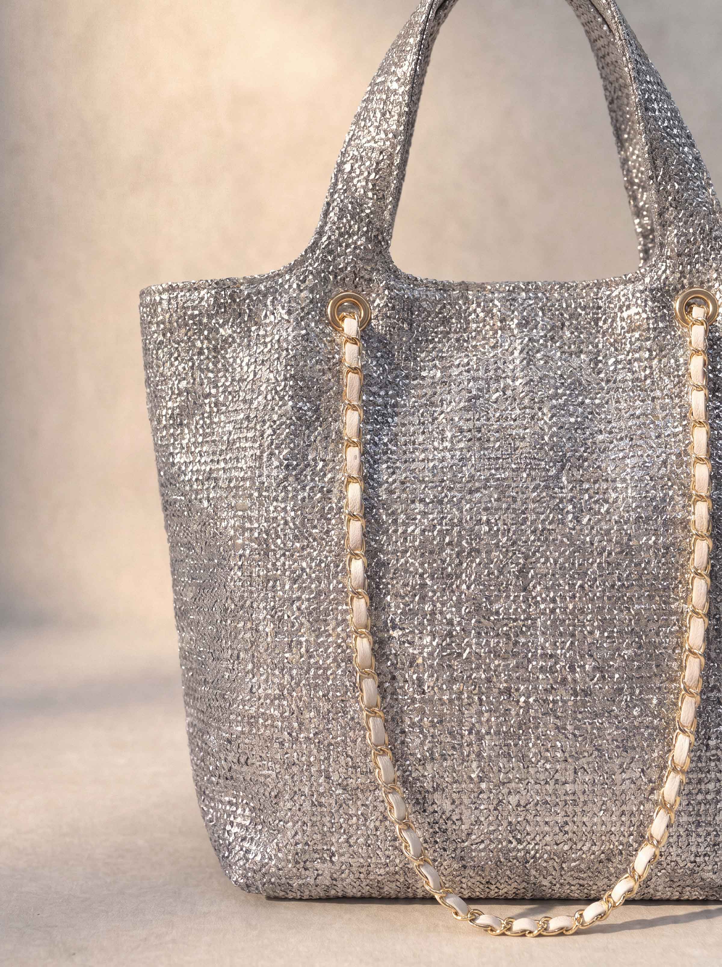 Silver Tote Bag-1716782120 - for Women - Bag Collection | Nishat | Shop Online