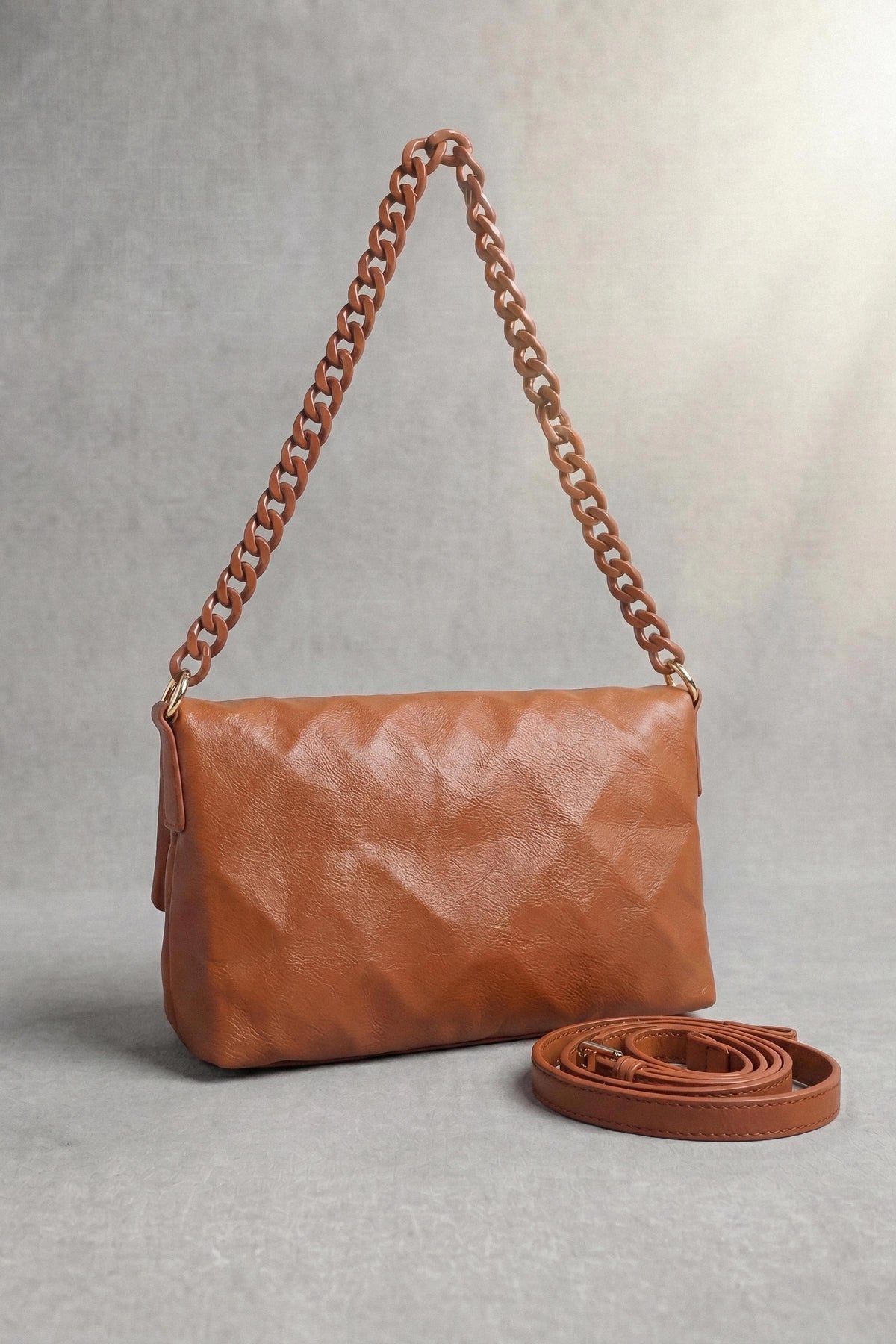 Brown Shoulder Bag-1716862113