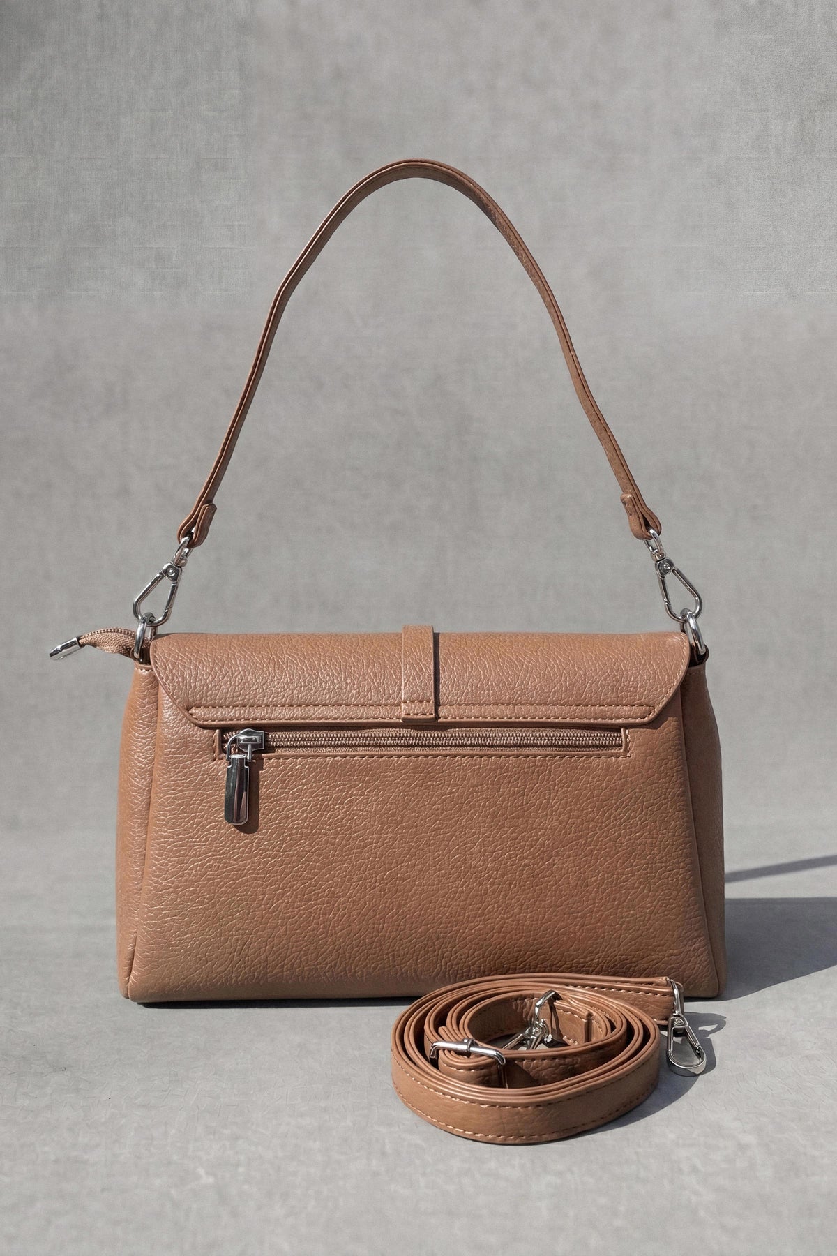 Khaki Shoulder Bag-1716892130