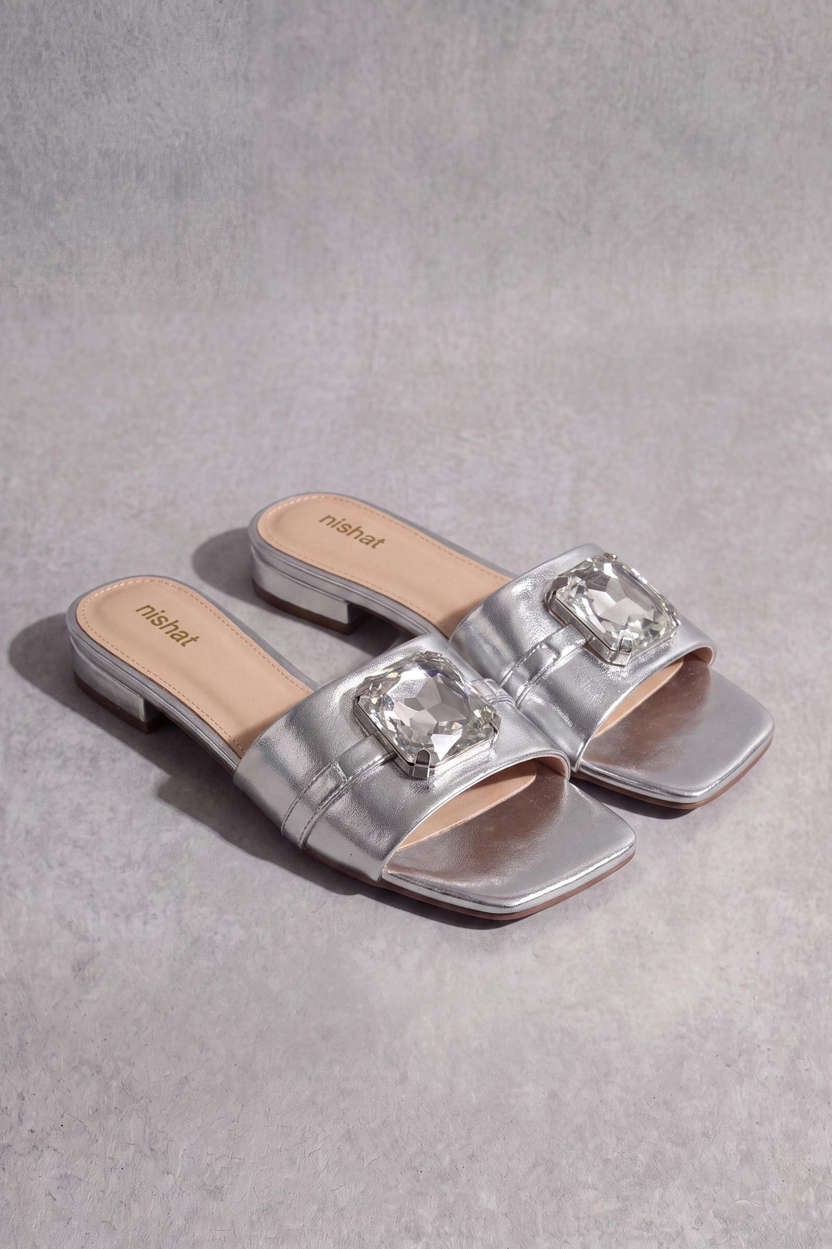 Silver Chappal-1717312920 - for Women - Shoes Collection | Nishat | Shop Online