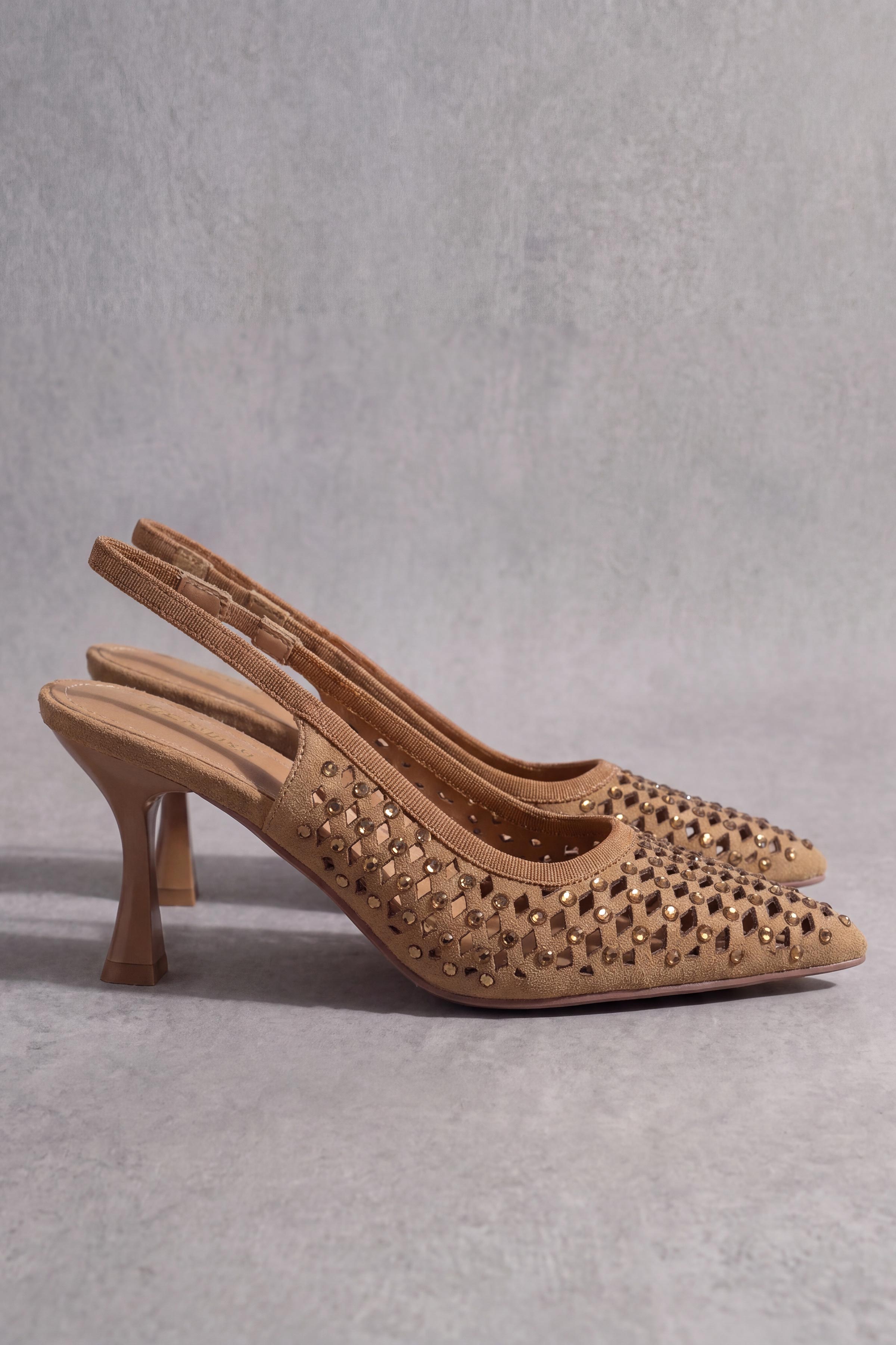 Camel Pumps Heels-1717382929 - for Women - Shoes Collection | Nishat | Shop Online