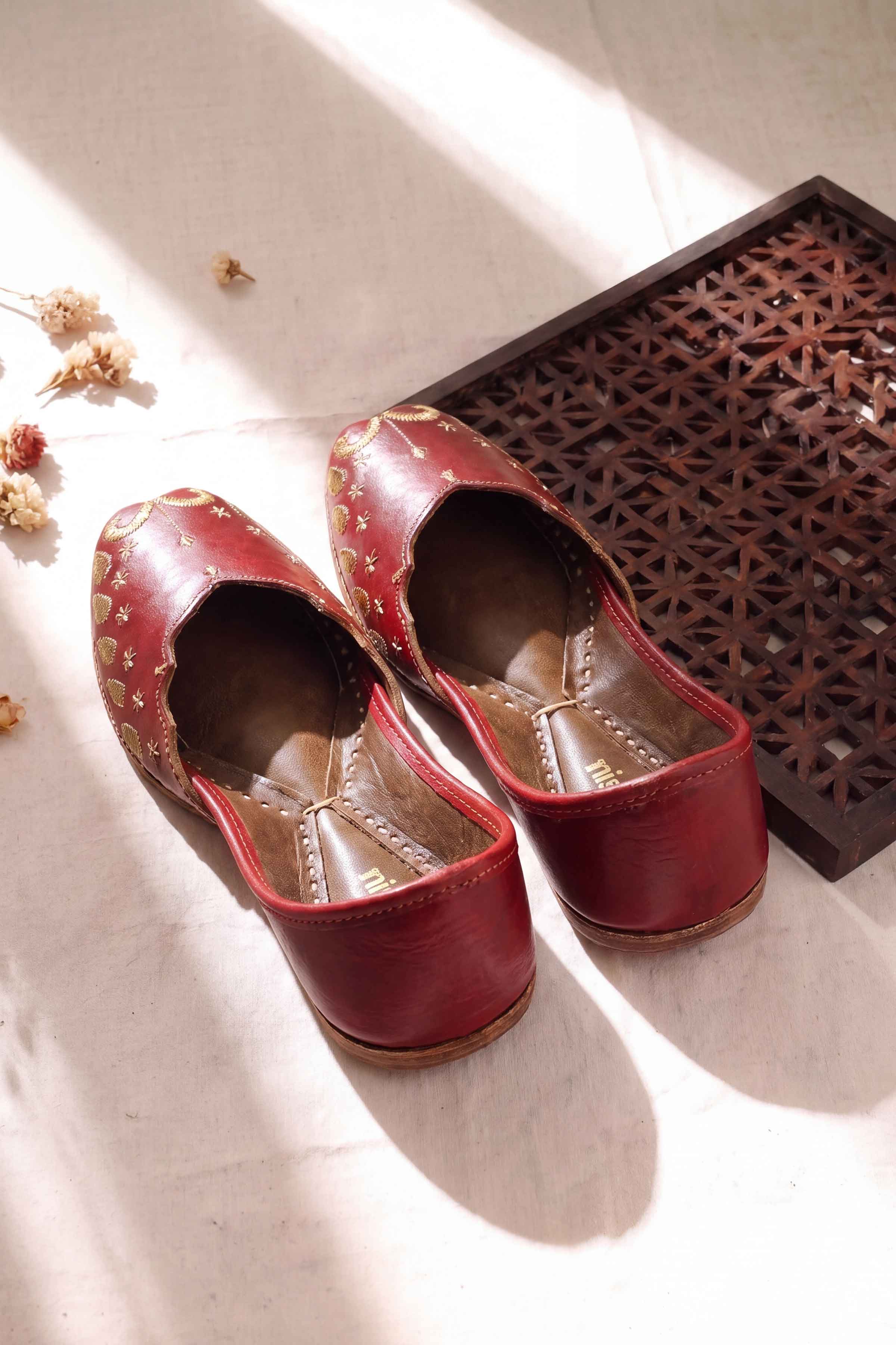 Maroon Khussa-1718213722 - for Women - Shoes Collection | Nishat | Shop Online