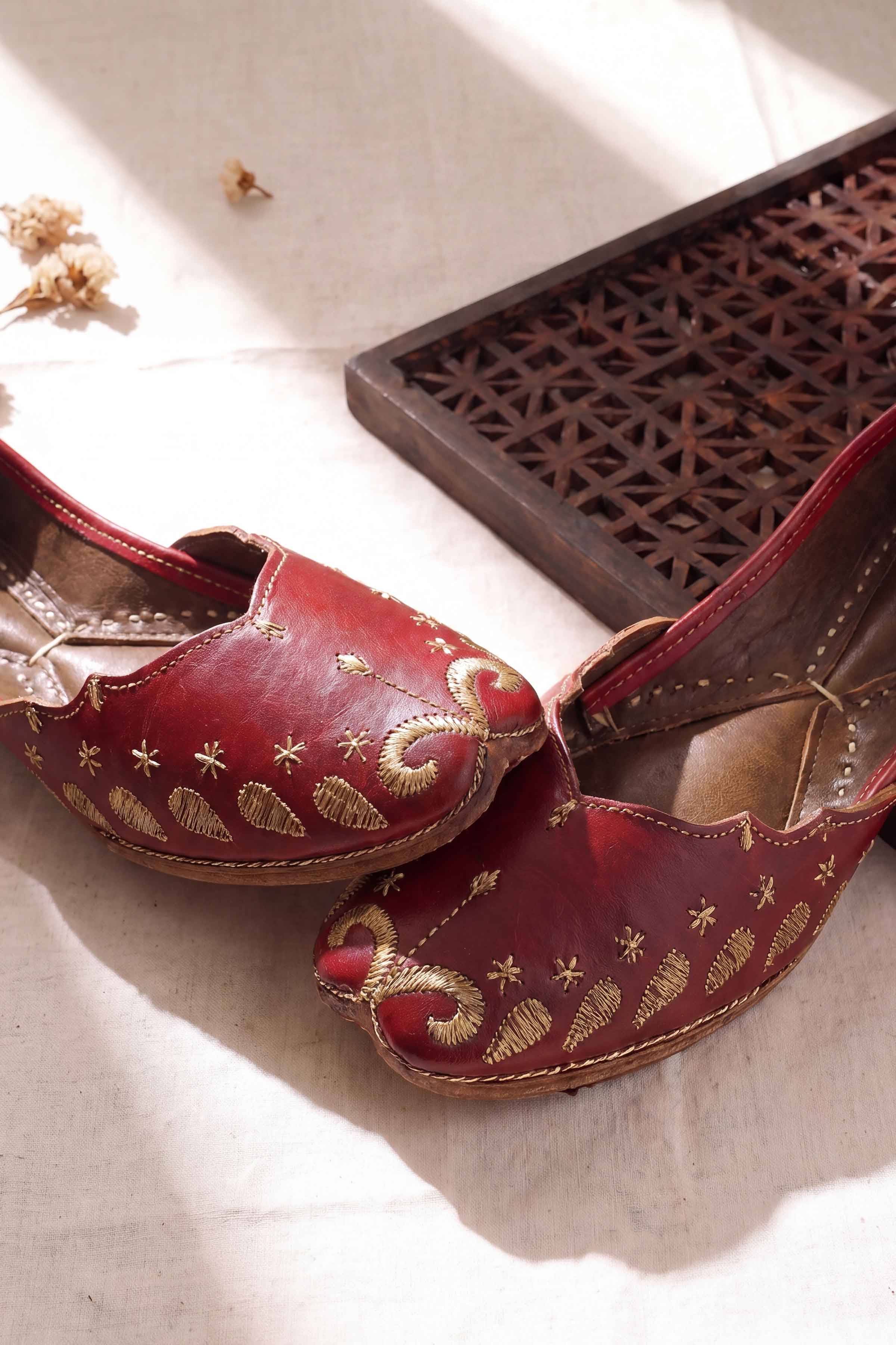 Maroon Khussa-1718213722 - for Women - Shoes Collection | Nishat | Shop Online