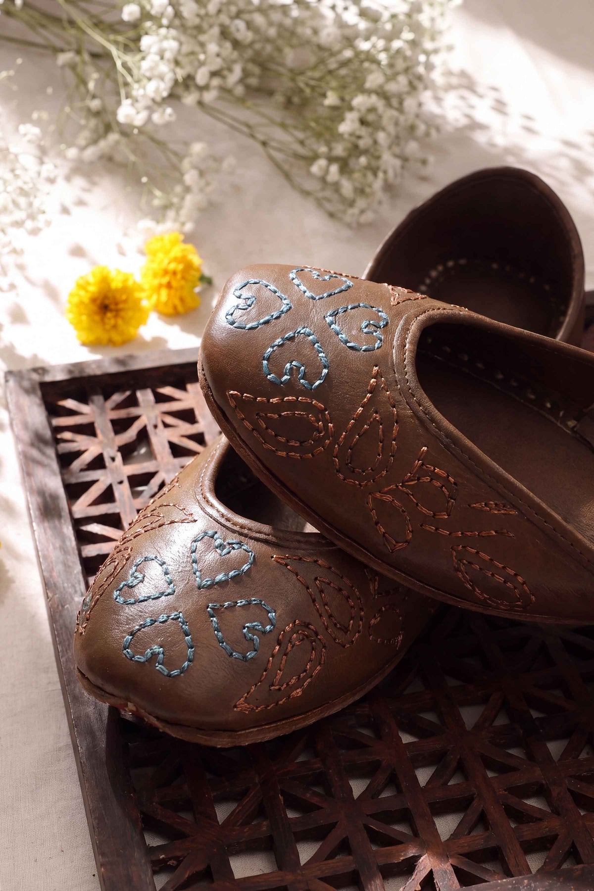 Dark Brown Khussa-1718223713
