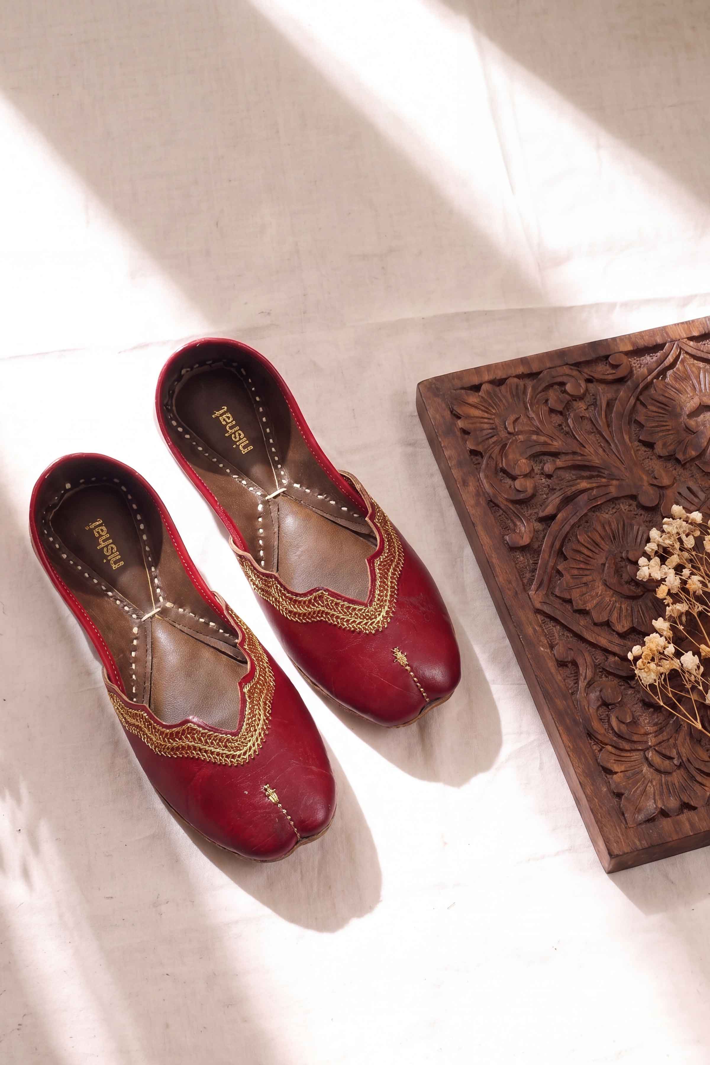 Maroon Khussa-1718303722 - for Women - Shoes Collection | Nishat | Shop Online