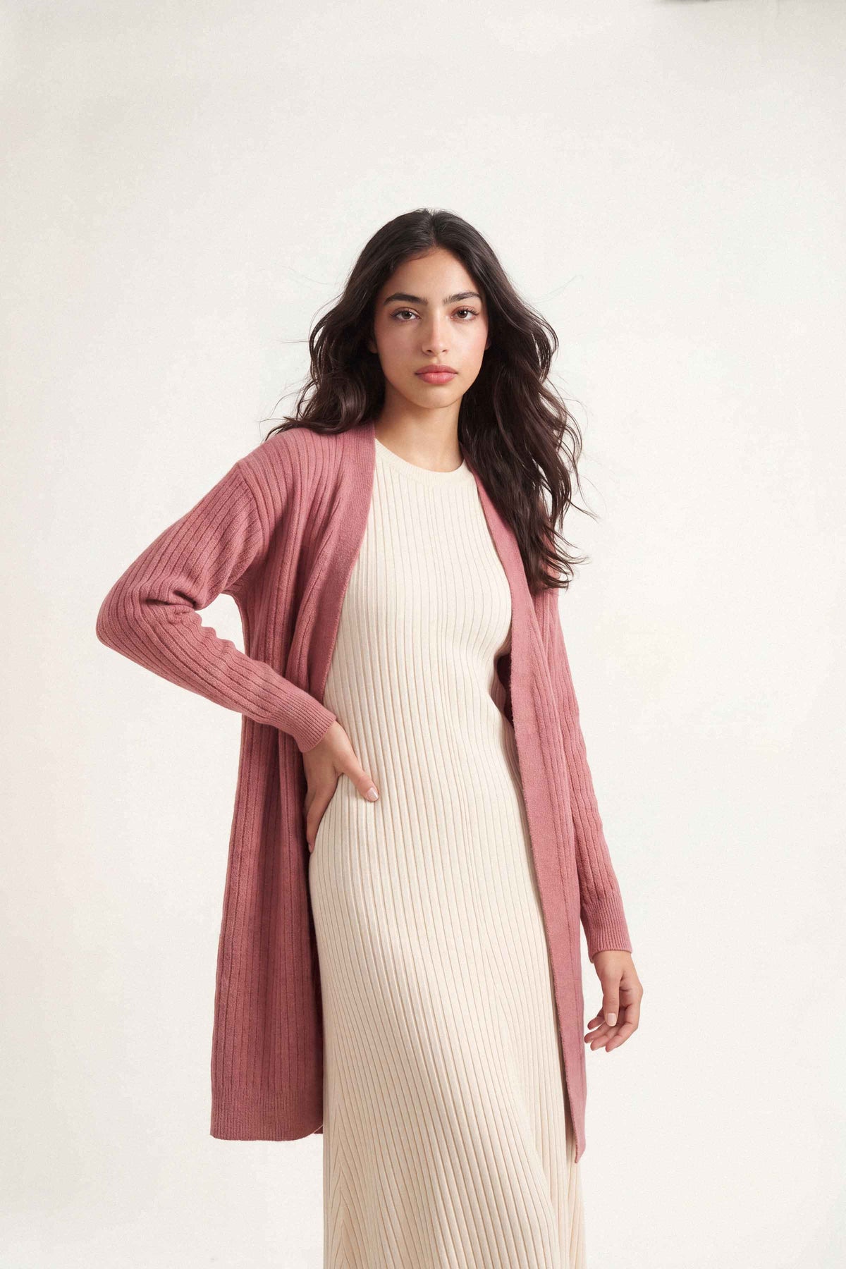 Brick Red Long Sweater-1719010101 for Women – Long Sweaters Collection | Nishat | Shop Online
