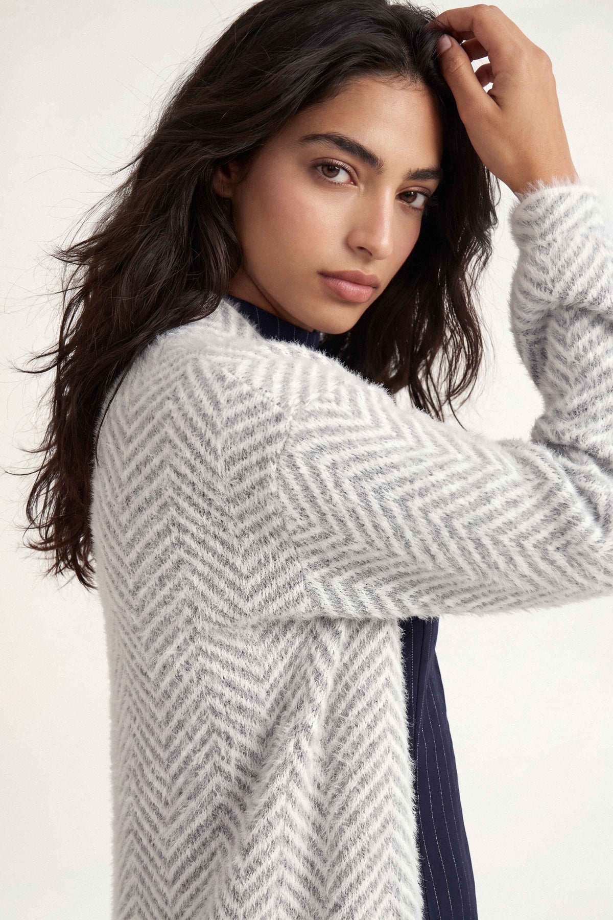 Off White Long Sweater-1719030107 for Women – Long Sweaters Collection | Nishat | Shop Online