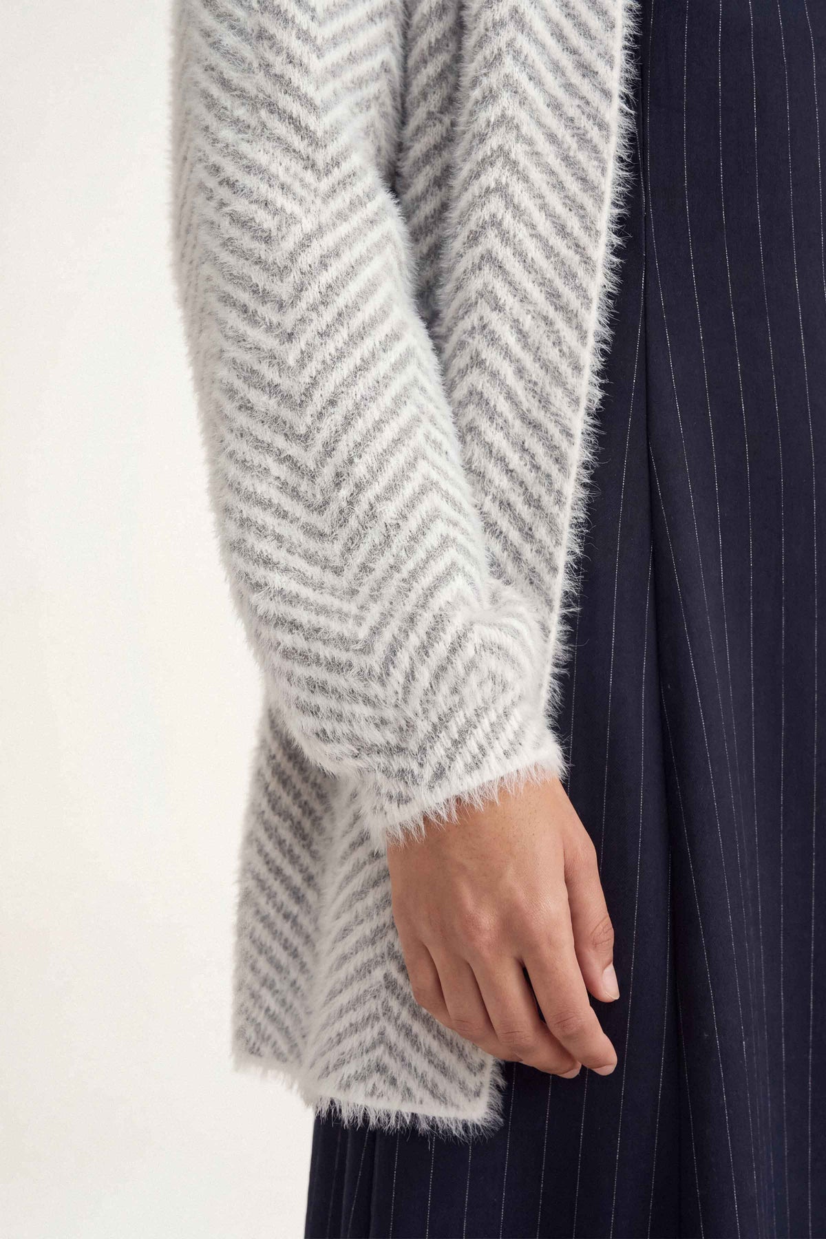 Off White Long Sweater-1719030107 for Women – Long Sweaters Collection | Nishat | Shop Online