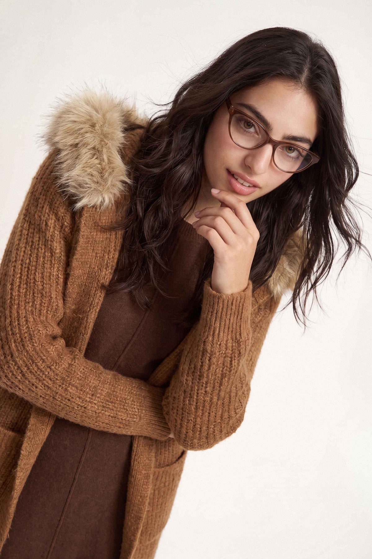 Khaki Long Sweater-1719040130 for Women – Long Sweaters Collection | Nishat | Shop Online