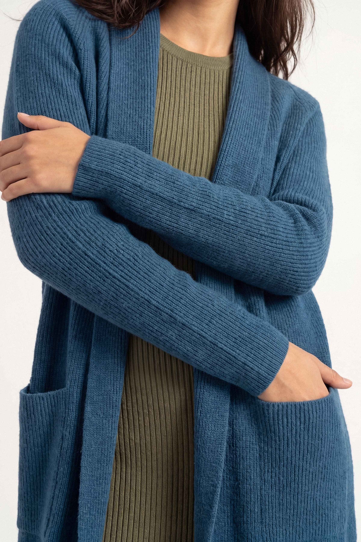 Navy Long Sweater-1719050121 for Women – Long Sweaters Collection | Nishat | Shop Online
