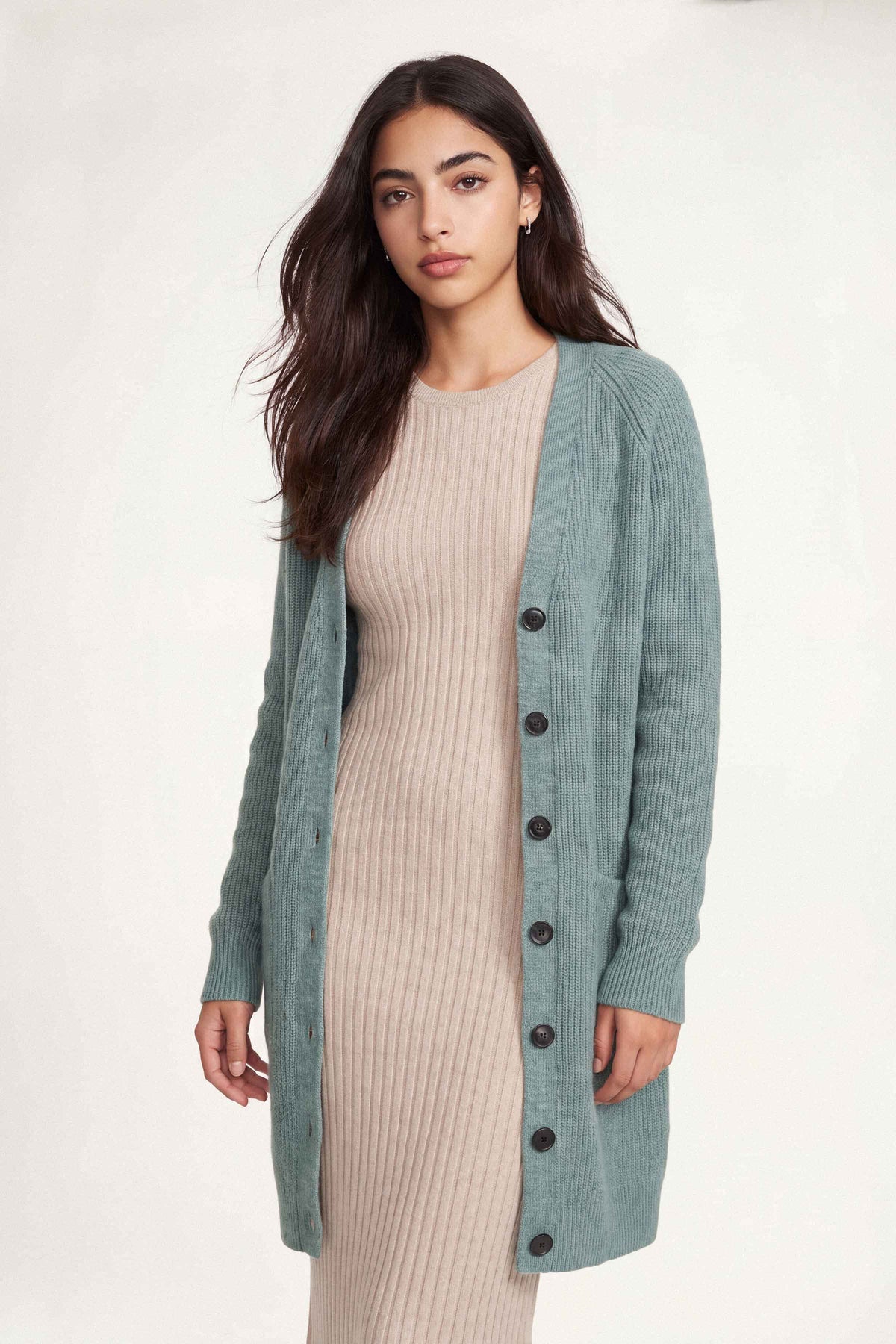 Green Long Sweater-1719070104 for Women – Long Sweaters Collection | Nishat | Shop Online