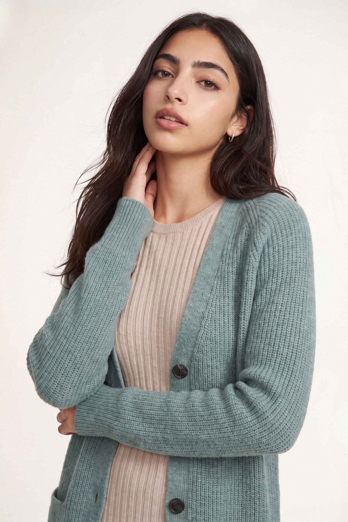 Green Long Sweater-1719070104 for Women – Long Sweaters Collection | Nishat | Shop Online