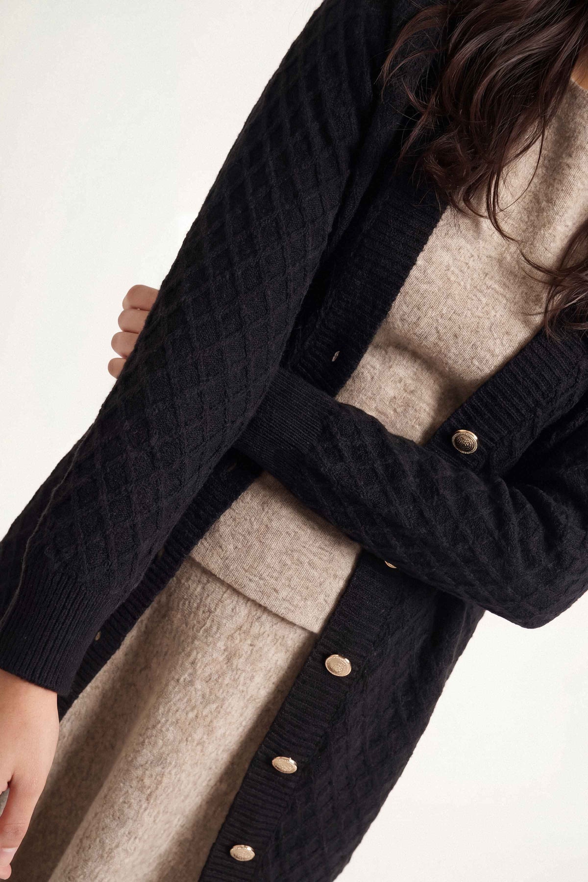 Black Long Sweater-1719090103 for Women – Long Sweaters Collection | Nishat | Shop Online