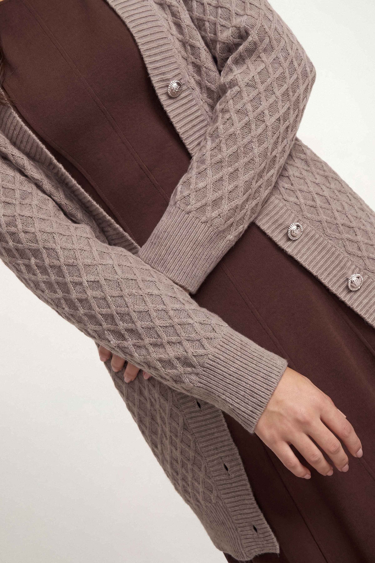 Beige Long Sweater-1719090118 for Women – Long Sweaters Collection | Nishat | Shop Online