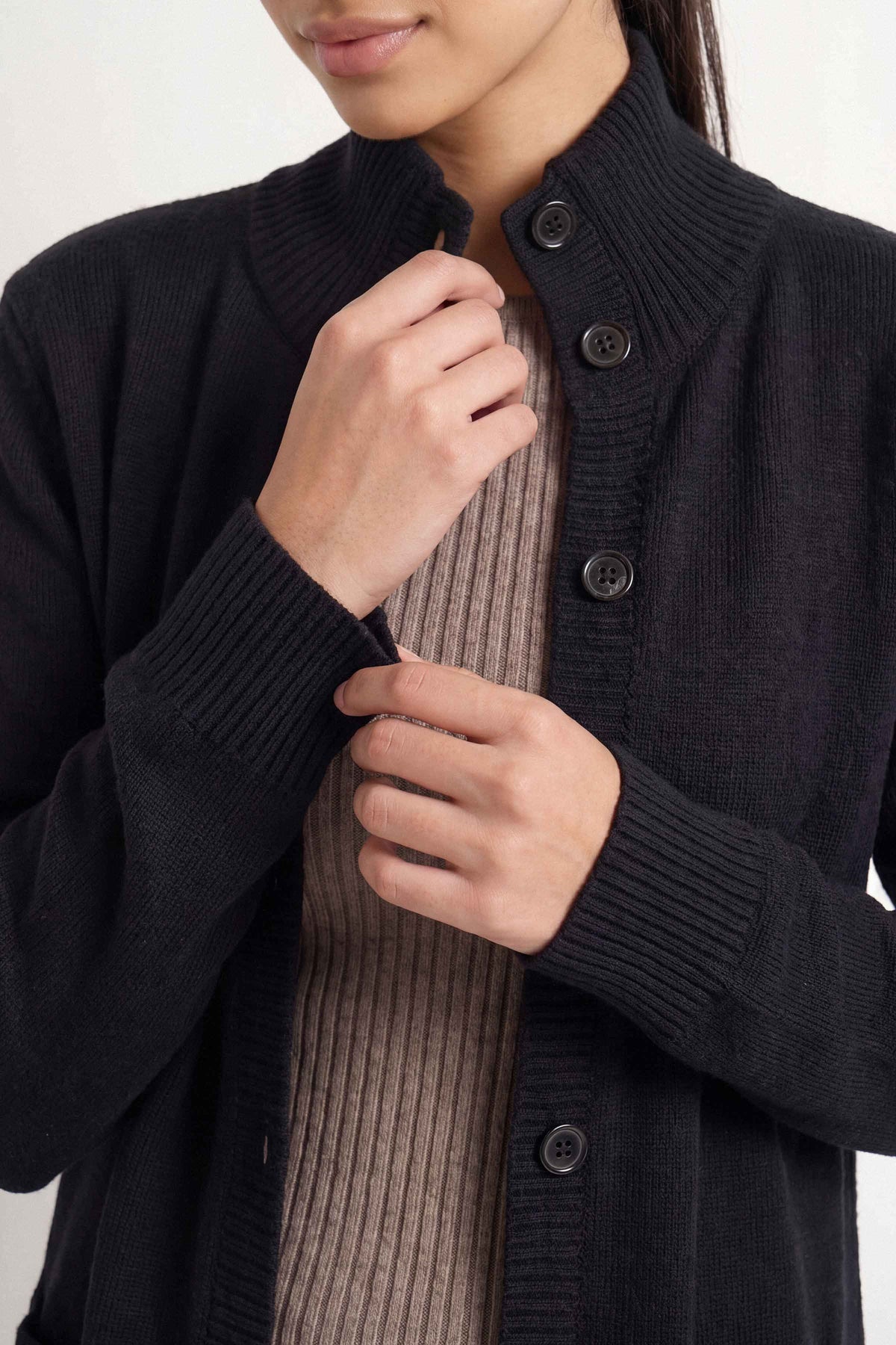 Black Long Sweater-1719110103 for Women – Long Sweaters Collection | Nishat | Shop Online